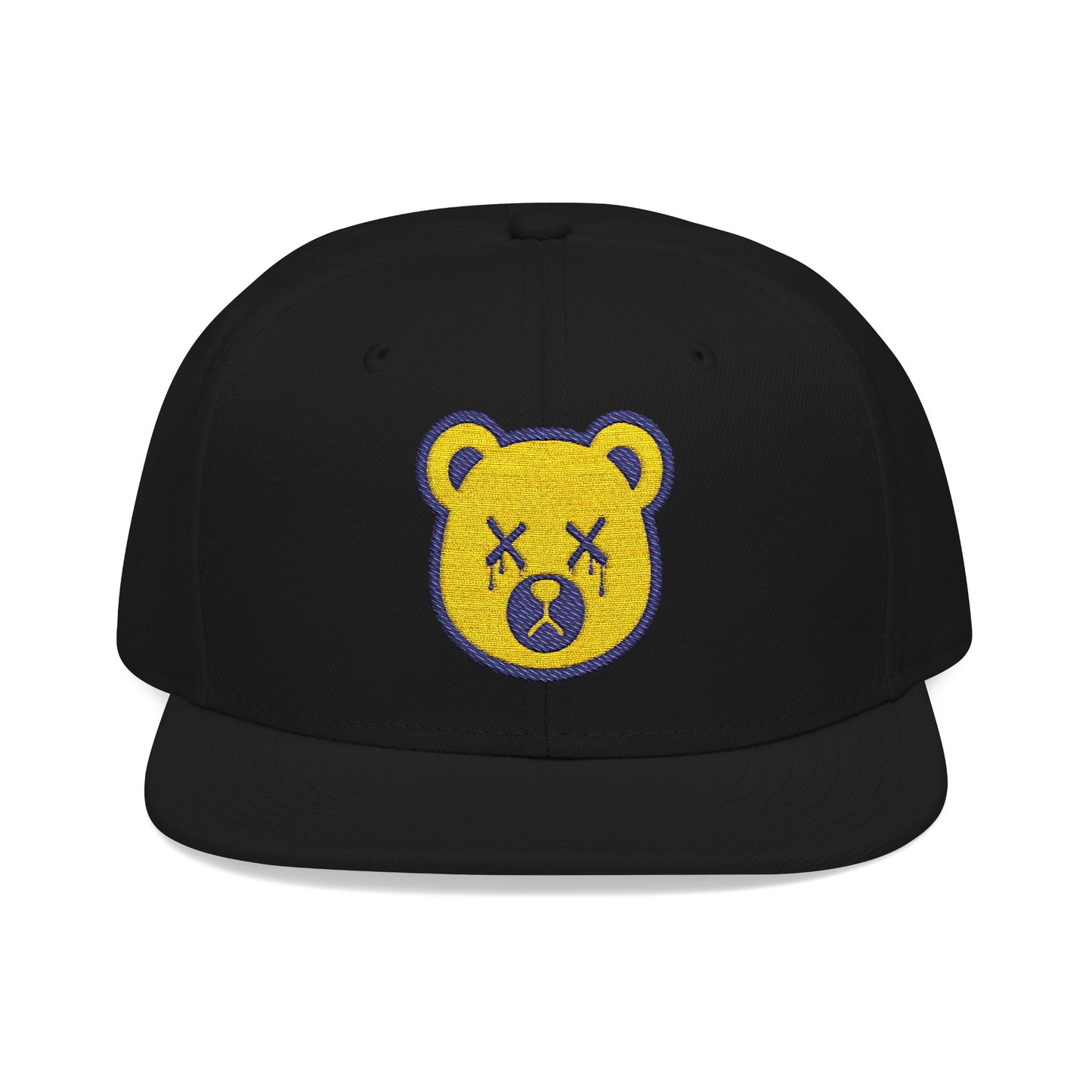 "Wicked Way" Deady Bear Head Yellow & Purple Logo Snapback