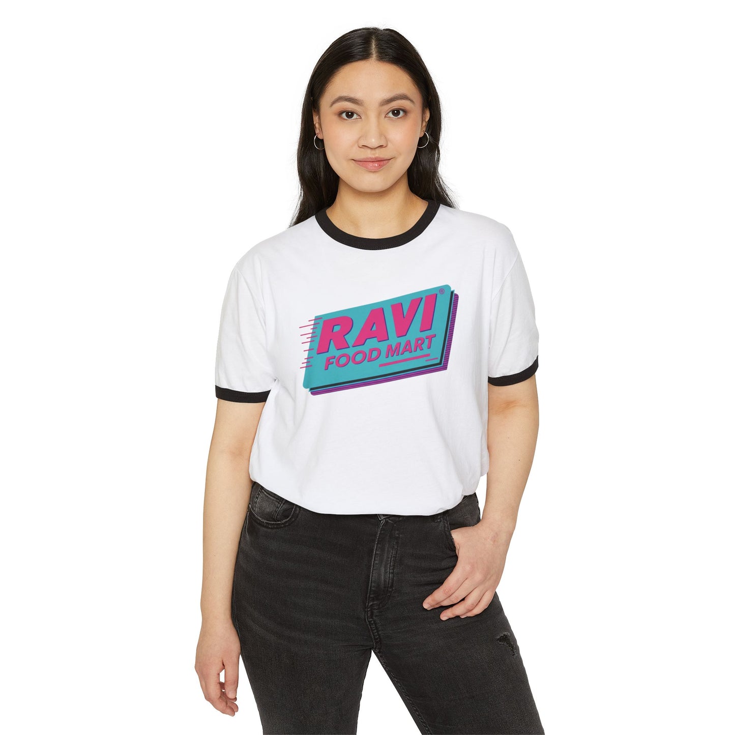 Ravi Food Mart Retro Ringer T-Shirt