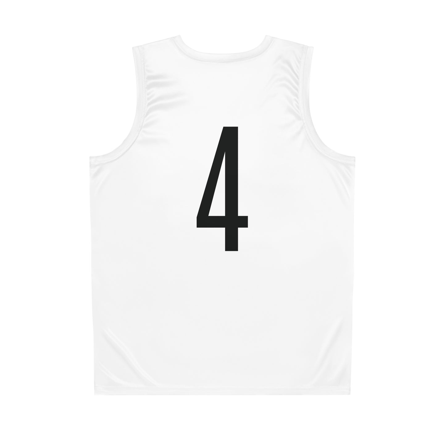 White "Baddie Street" #4 Classy Heart Alt. Basketball Jersey
