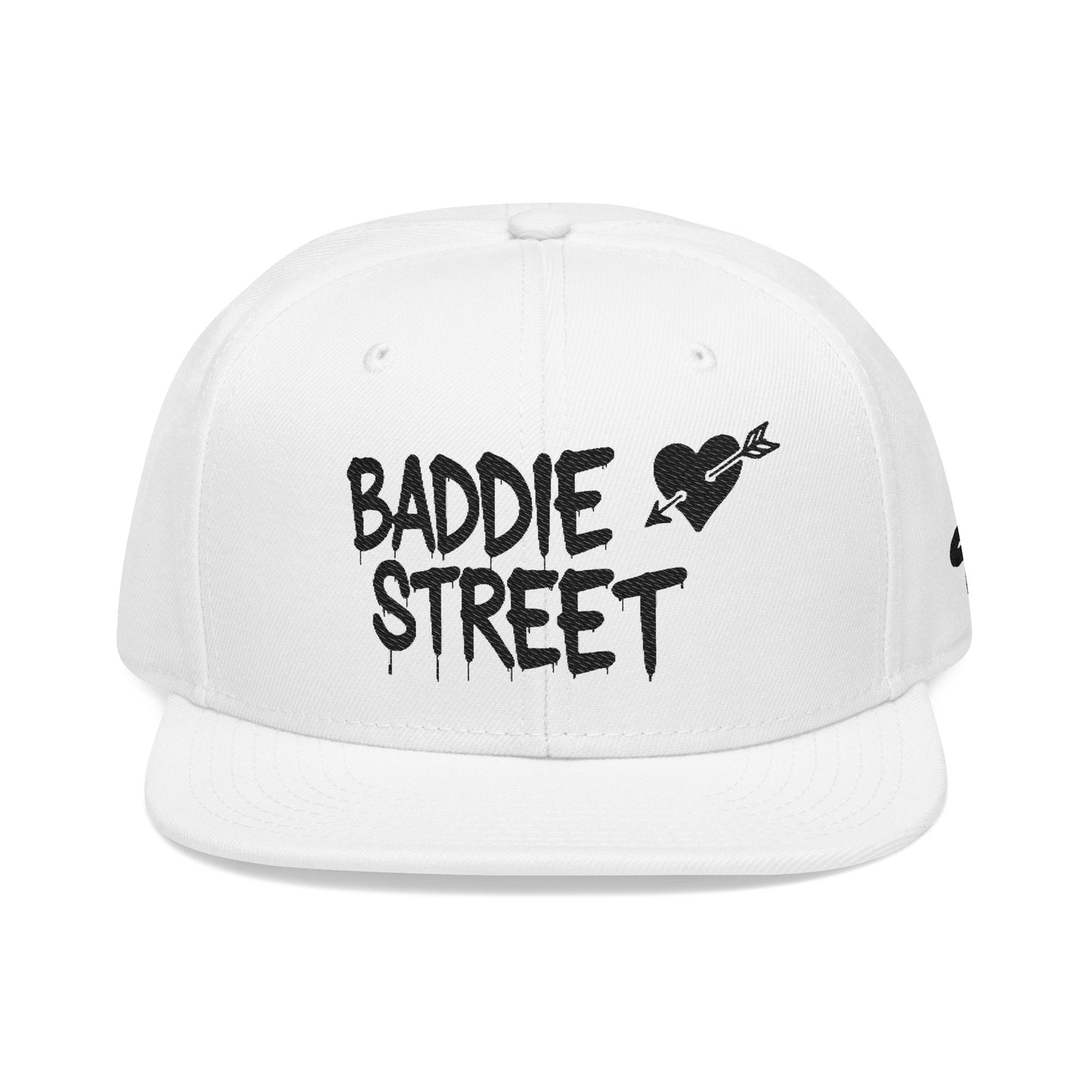 Limited Edition White & Black "Baddie Street" #90 Arrow Heart Alt. Snapback
