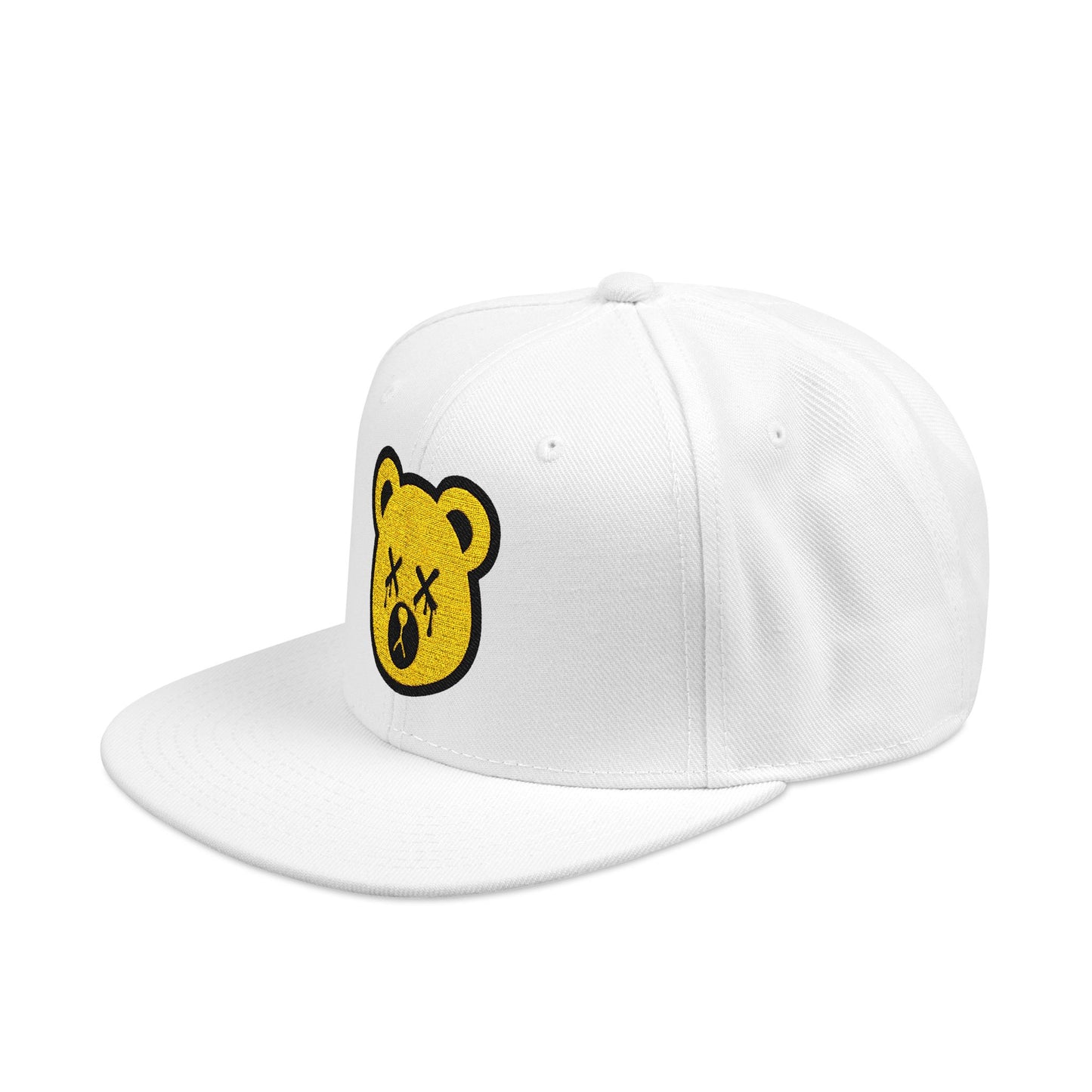 "Wicked Way" Yellow & Black Deady Bear Head Snapback