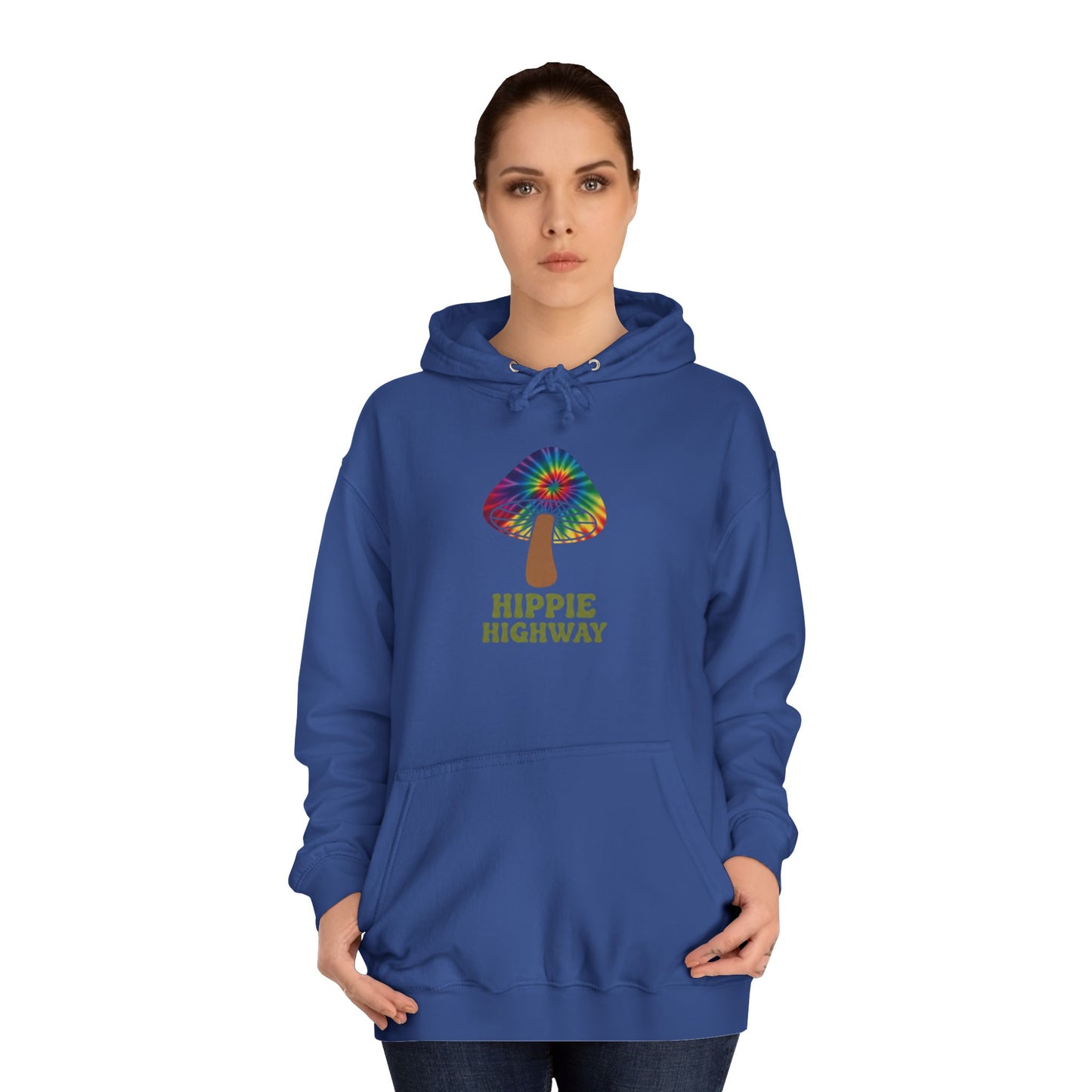 "Hippie Highway" Hippie Mushroom College Hoodie