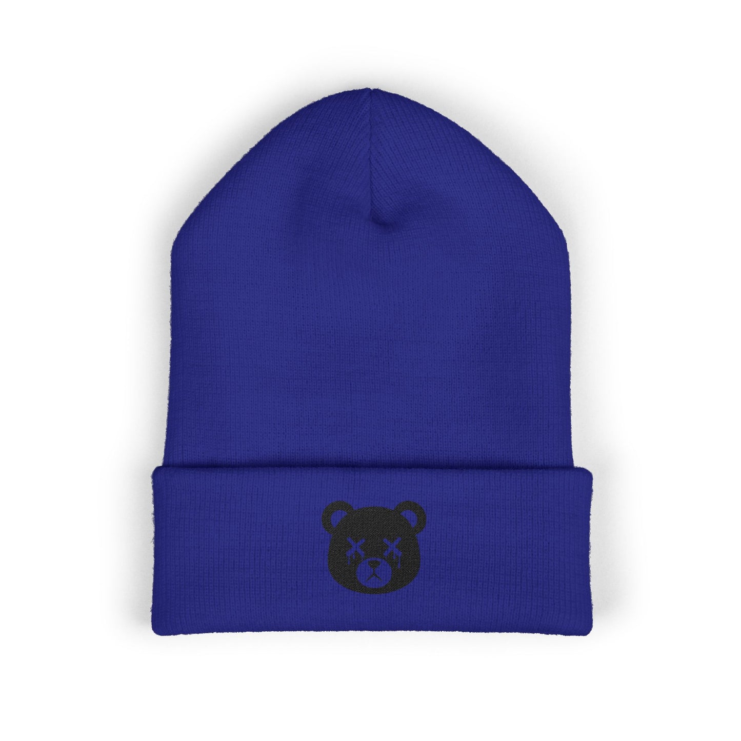 "Wicked Way" Dead Bear Head Black Embroidered Beanie (Multi Color Options)