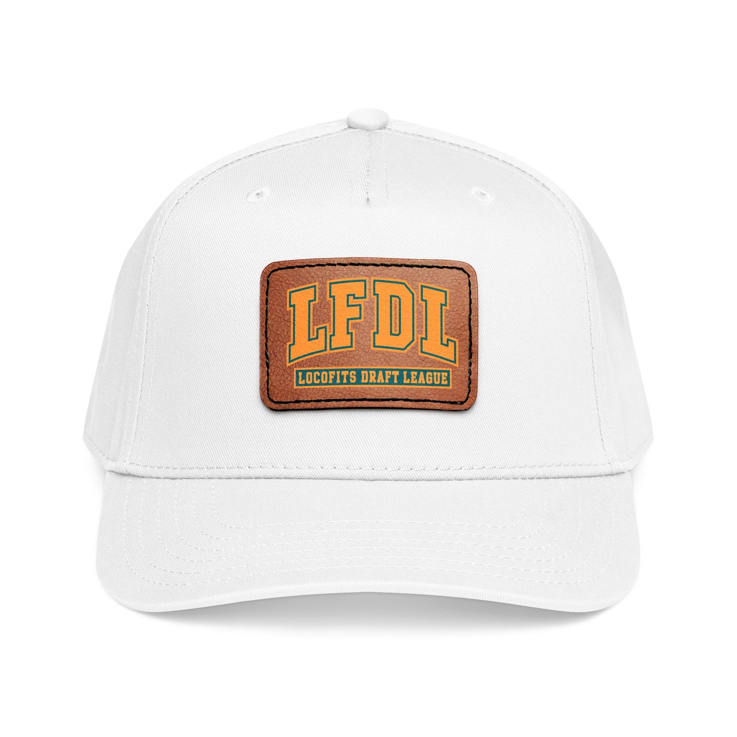 LocoFits Draft League LFDL NC Base Mid Profile Baseball Cap w/ Leather Patch