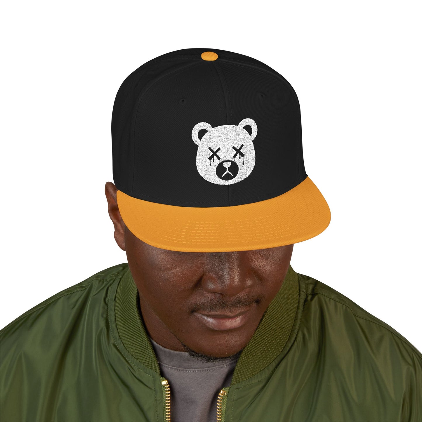 "Wicked Way" Dead Bear Head Alt. White Logo Snapback Hat (Multi Color Options)