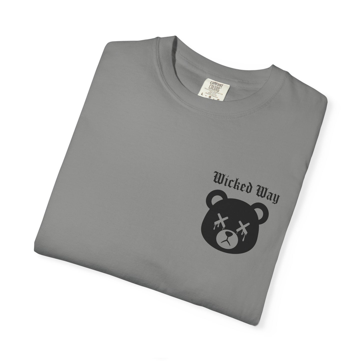 "Wicked Way" Dead Bear Head Pocket Logo Graphic T-Shirt (Multi Color Options)