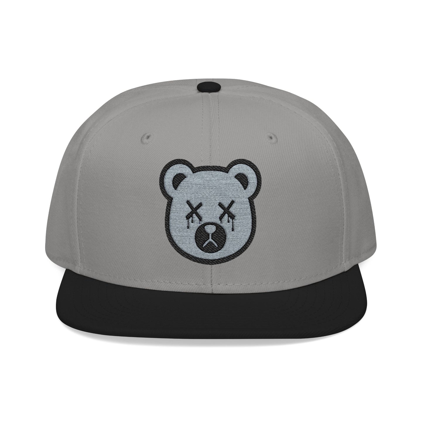 "Wicked Way" Silver & Black Deady Bear Head Logo Snapback