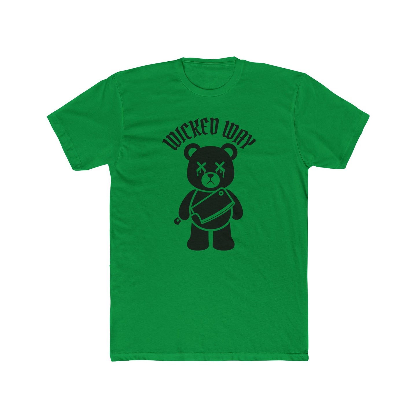 "Wicked Way" Deady Bear Butcher Knife Cotton Crew Tee