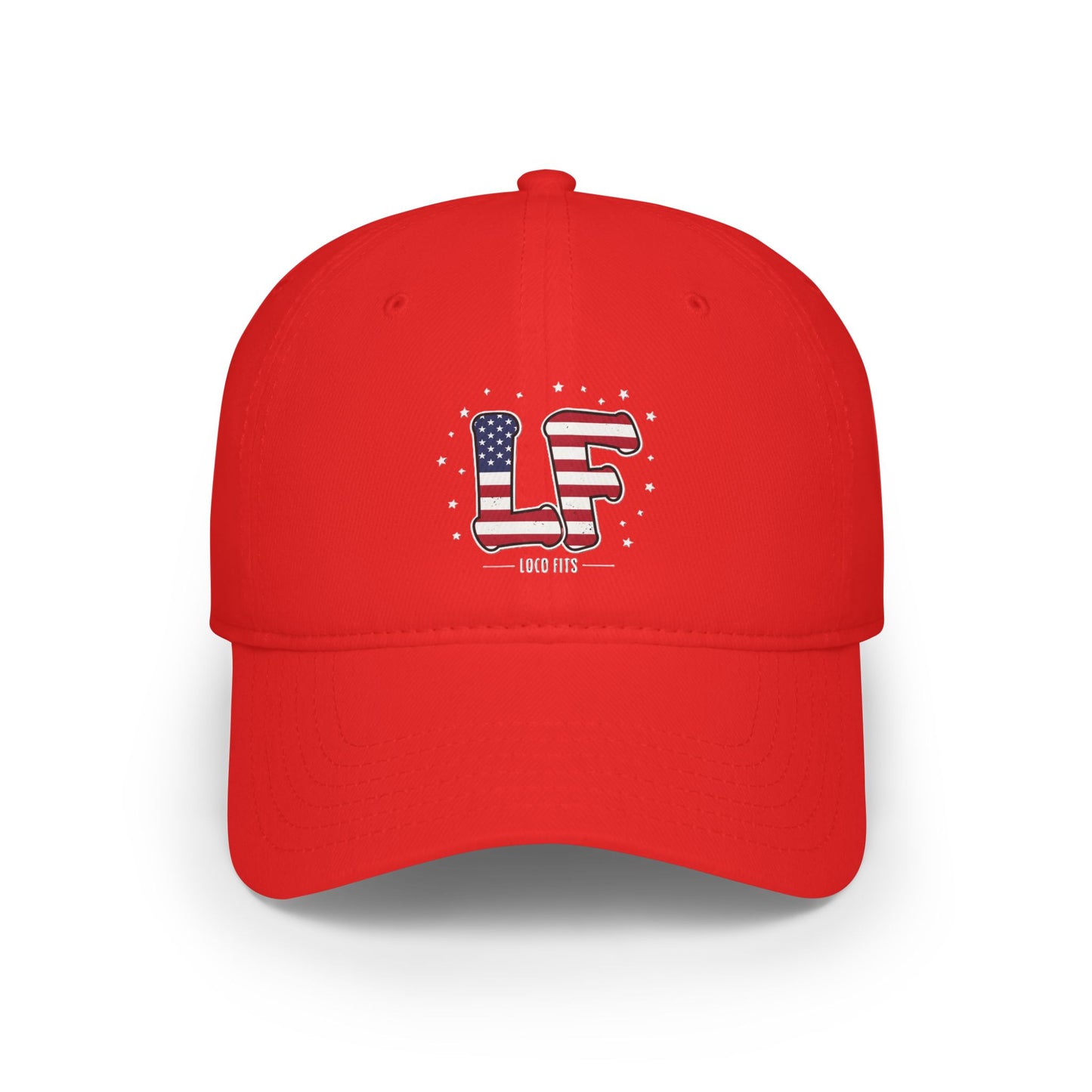 Patriotic 'Liberty and Freedom' Loco Fits Low Profile Baseball Cap - Stylish American Flag Design