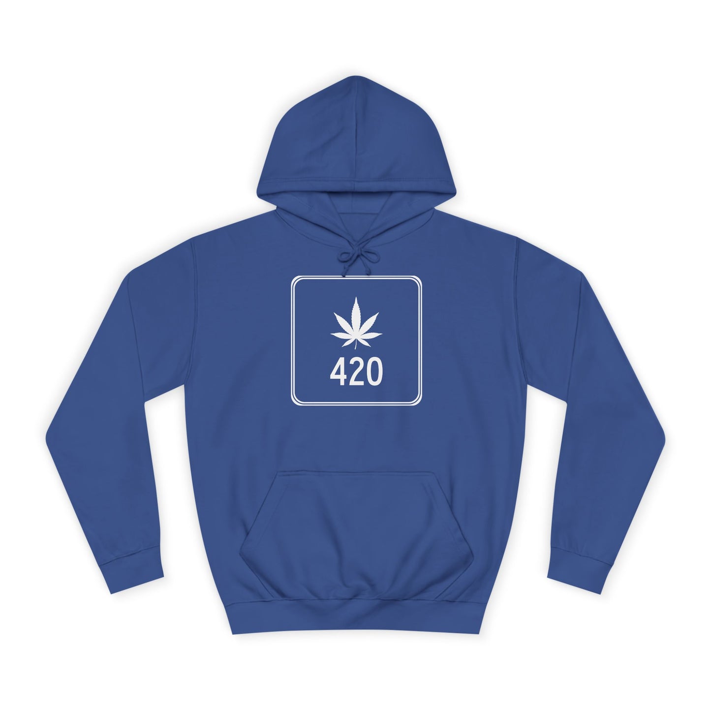 "Hippe Highway" 420 Pot Leaf Sign College Hoodie