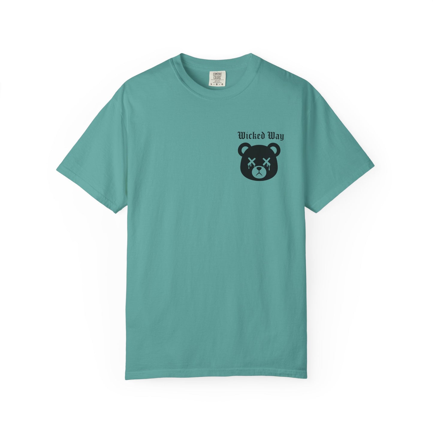 "Wicked Way" Dead Bear Head Pocket Logo Graphic T-Shirt (Multi Color Options)