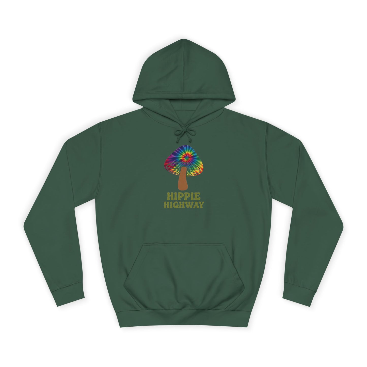 "Hippie Highway" Hippie Mushroom College Hoodie