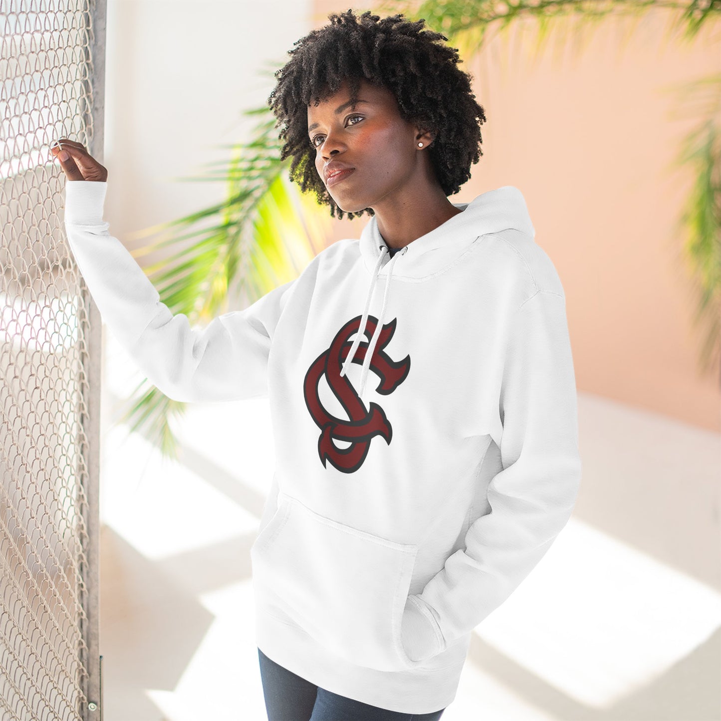 'South Carolina SC' Three-Panel Fleece Hoodie