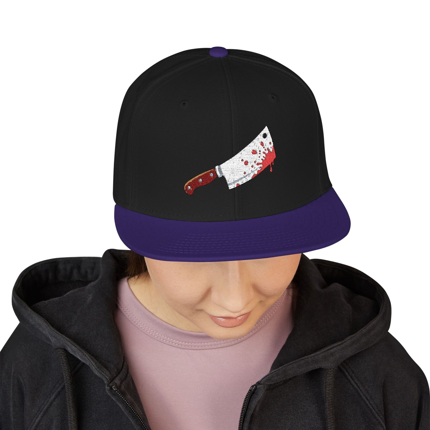 Black & Purple "Wicked Way" #35 Butcher Knife Alt. Snapback Hat