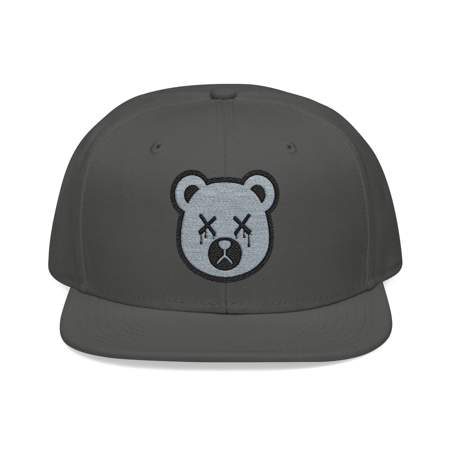 "Wicked Way" Silver & Black Deady Bear Head Logo Snapback