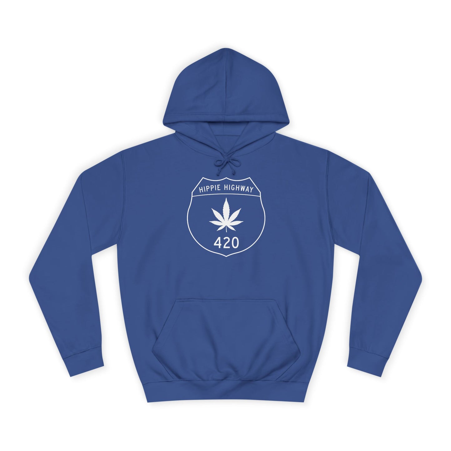 "Hippie Highway" 420 Road Sign College Hoodie