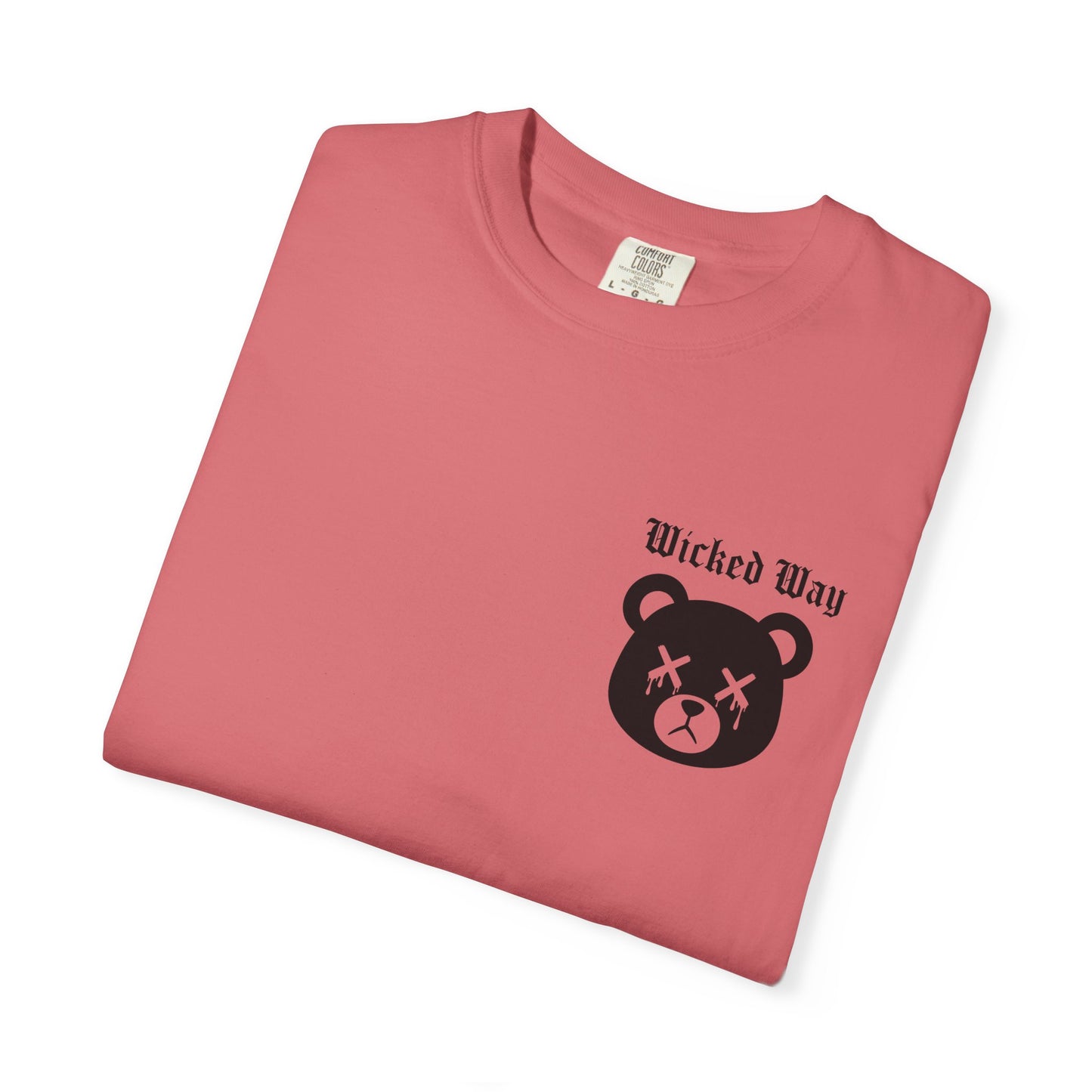 "Wicked Way" Dead Bear Head Pocket Logo Graphic T-Shirt (Multi Color Options)