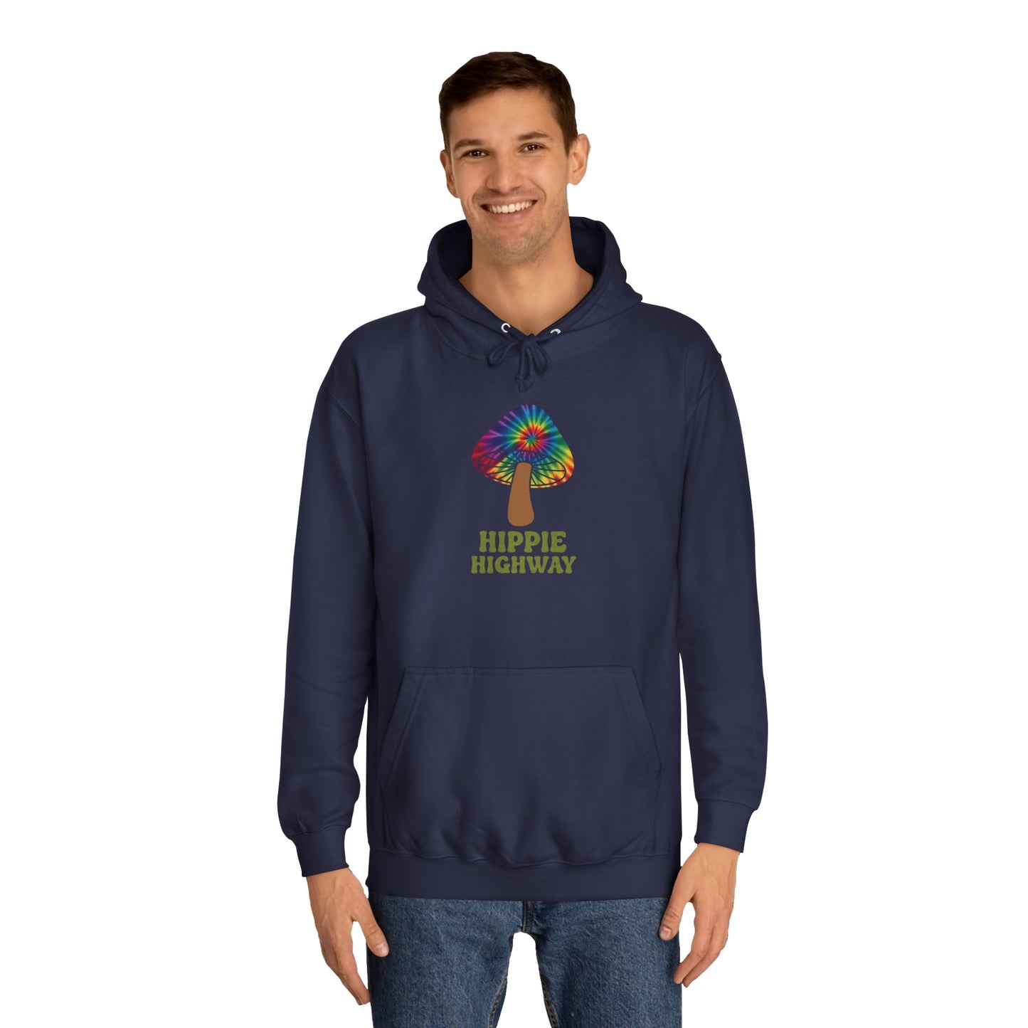 "Hippie Highway" Hippie Mushroom College Hoodie