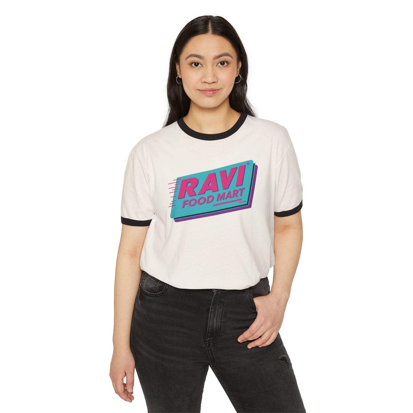 Ravi Food Mart Retro Ringer T-Shirt