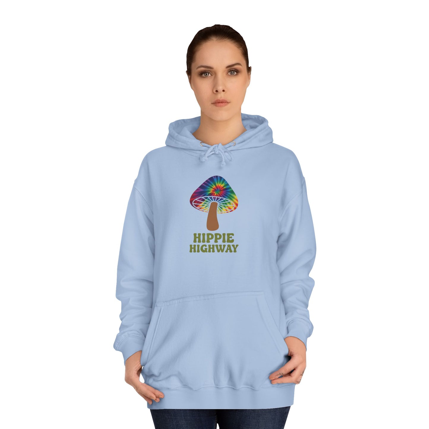 "Hippie Highway" Hippie Mushroom College Hoodie