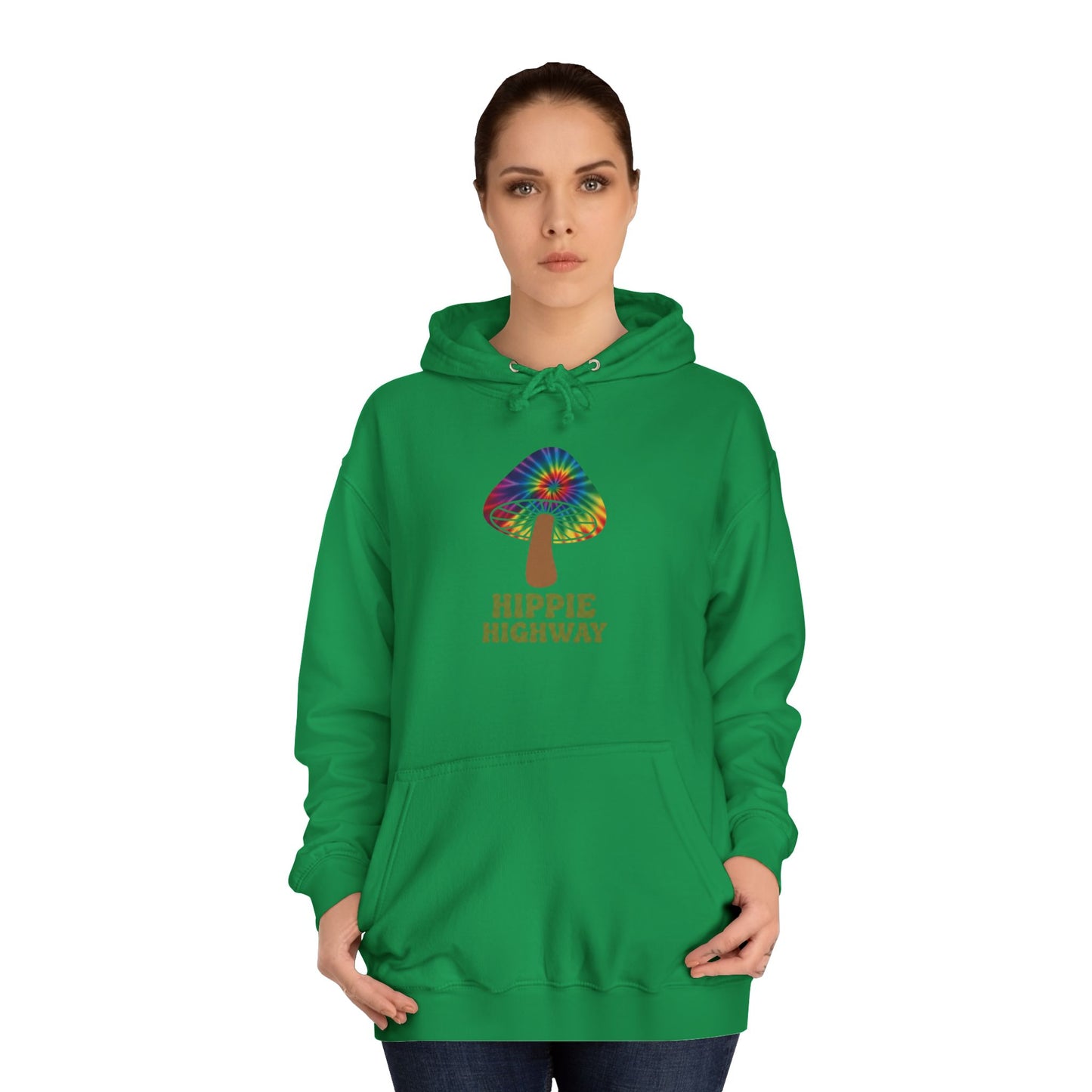 "Hippie Highway" Hippie Mushroom College Hoodie