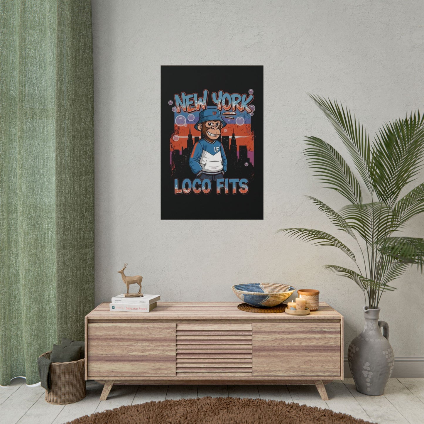 New York Loco Fits Monkey Art Poster - Urban Streetwear Vibe Decor