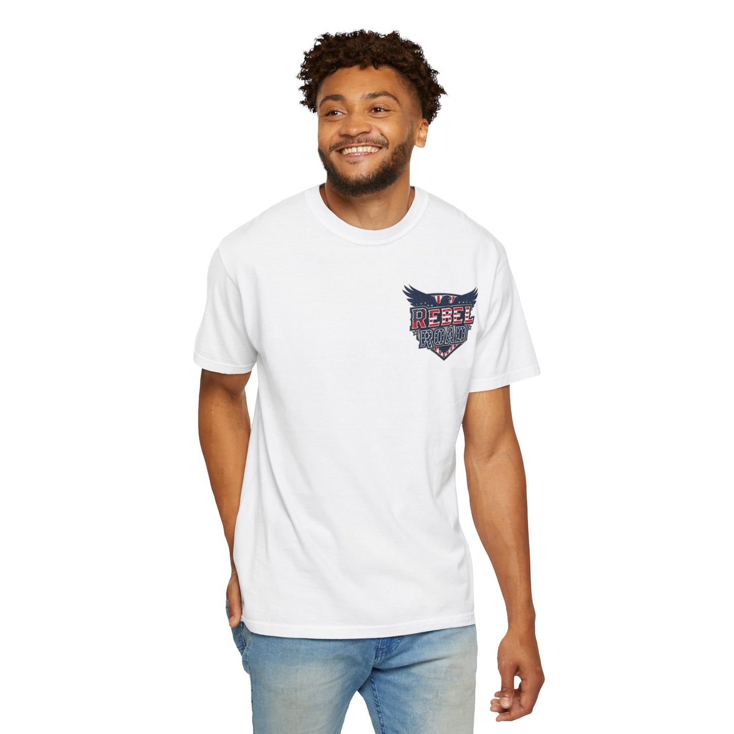 "Rebel Road" American Dream Pocket Logo Graphic Tee