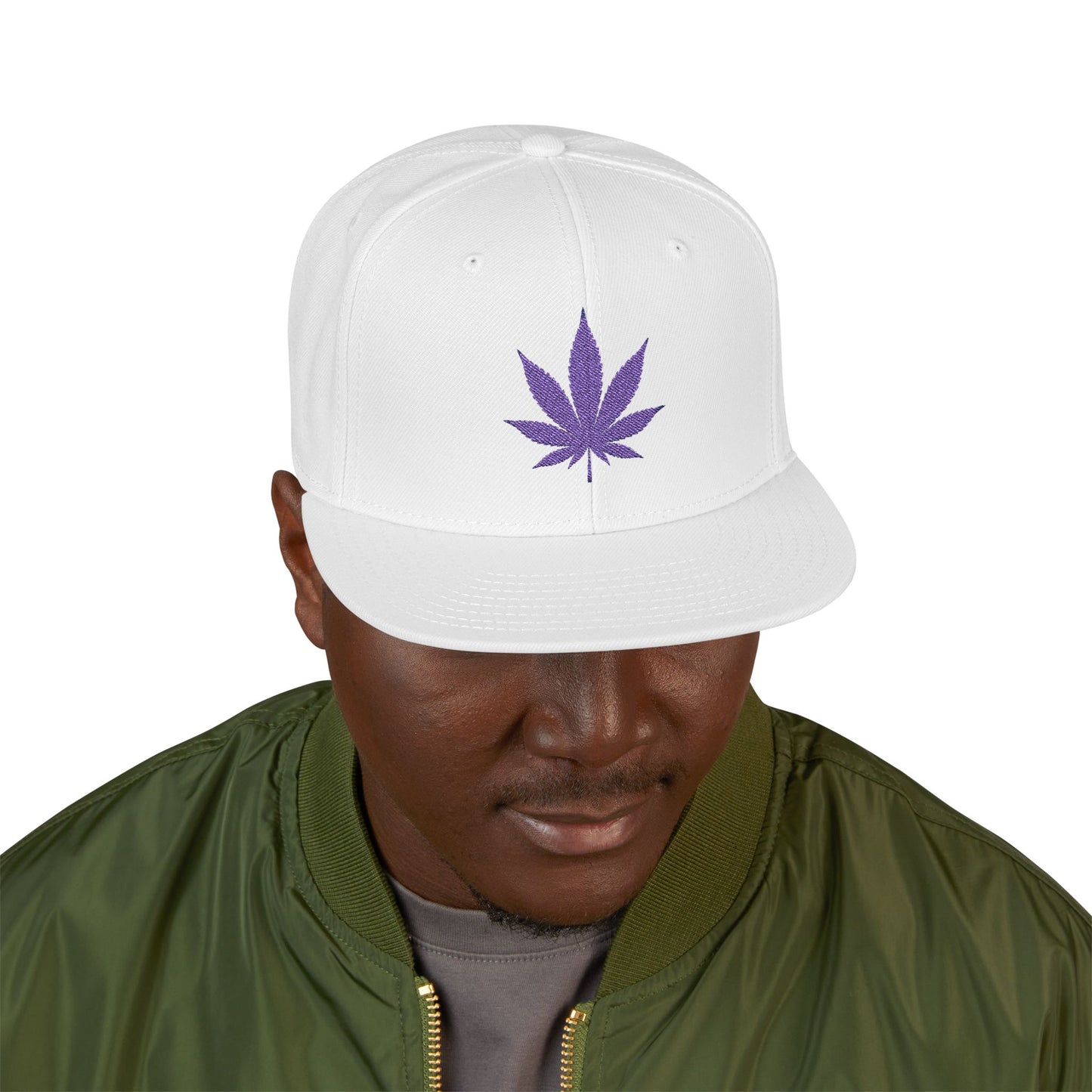 "Hippie Highway" 420 Purple Pot Leaf Snapback Hat