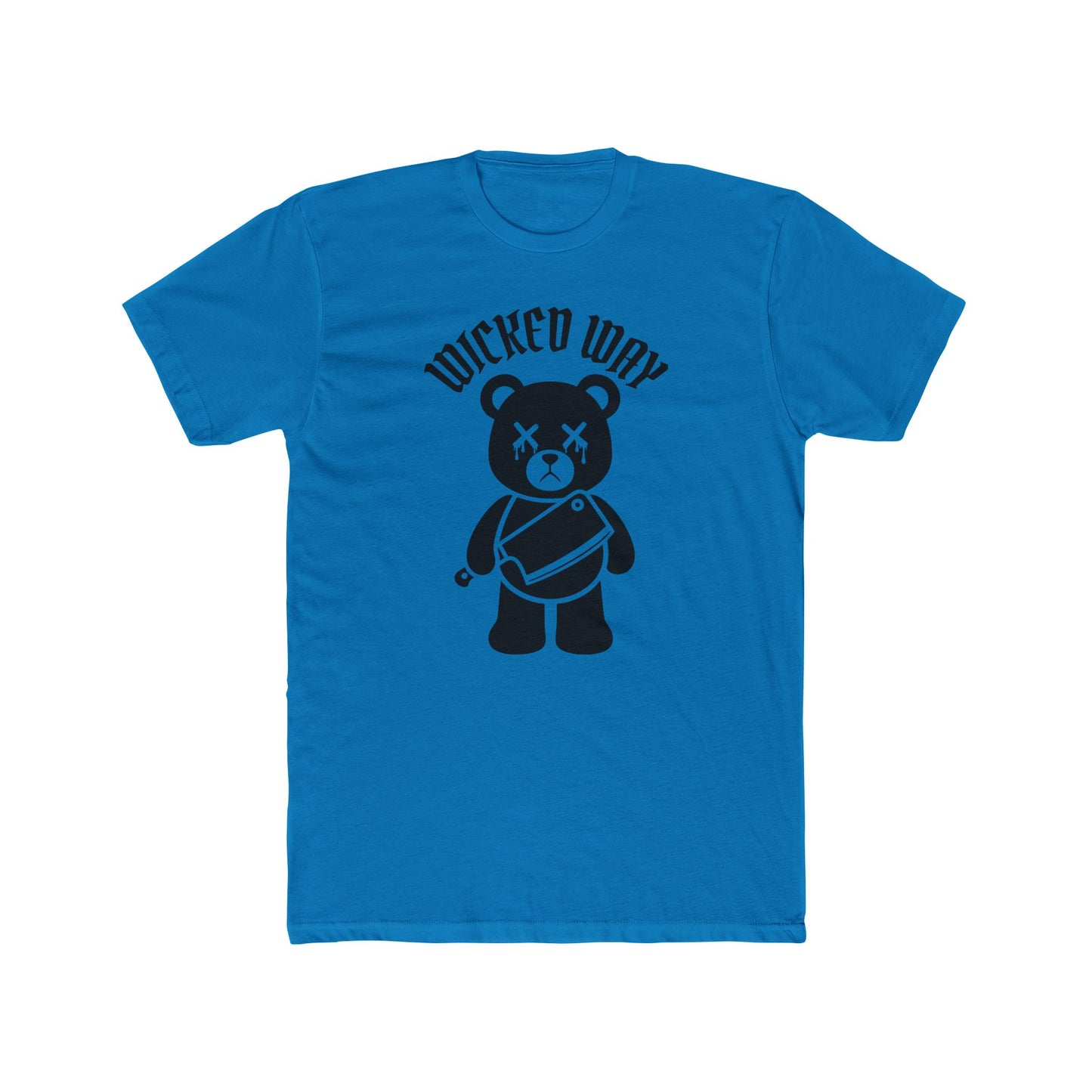"Wicked Way" Deady Bear Butcher Knife Cotton Crew Tee