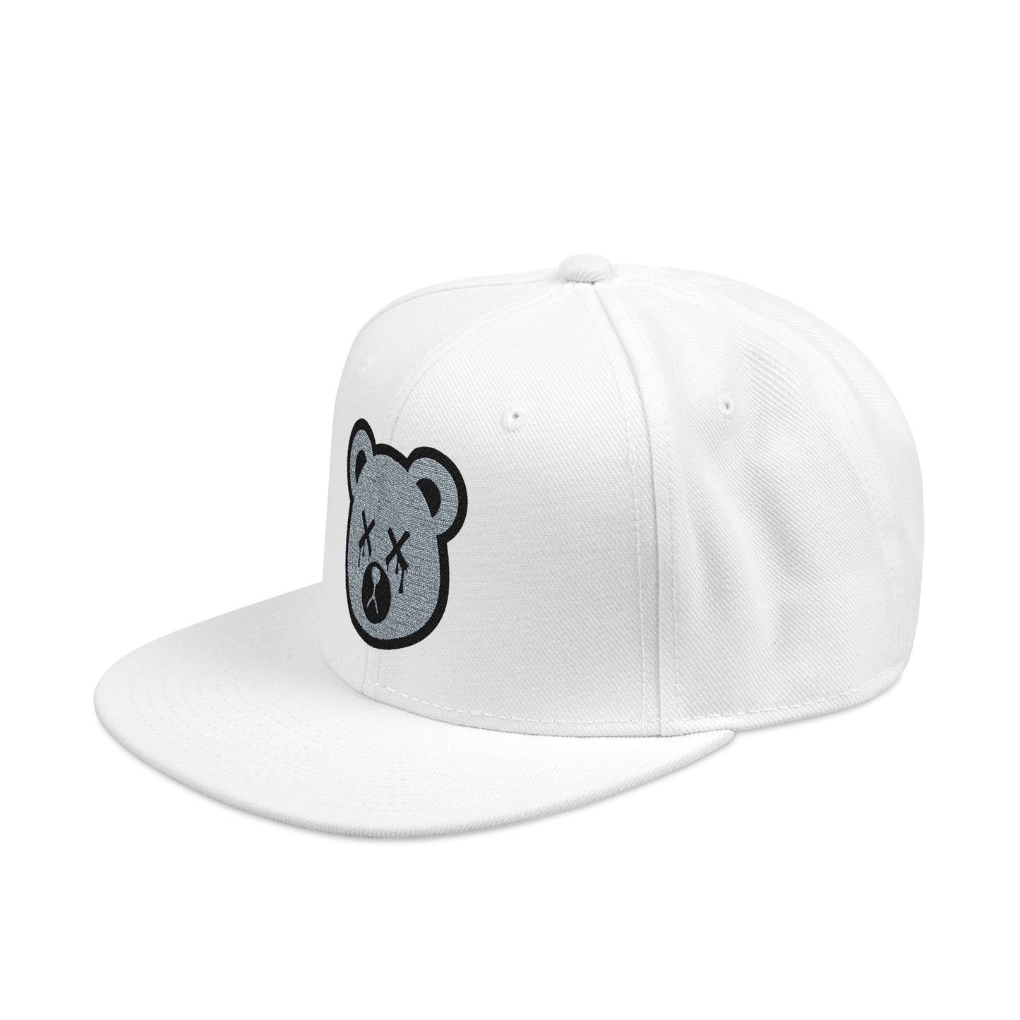 "Wicked Way" Silver & Black Deady Bear Head Logo Snapback