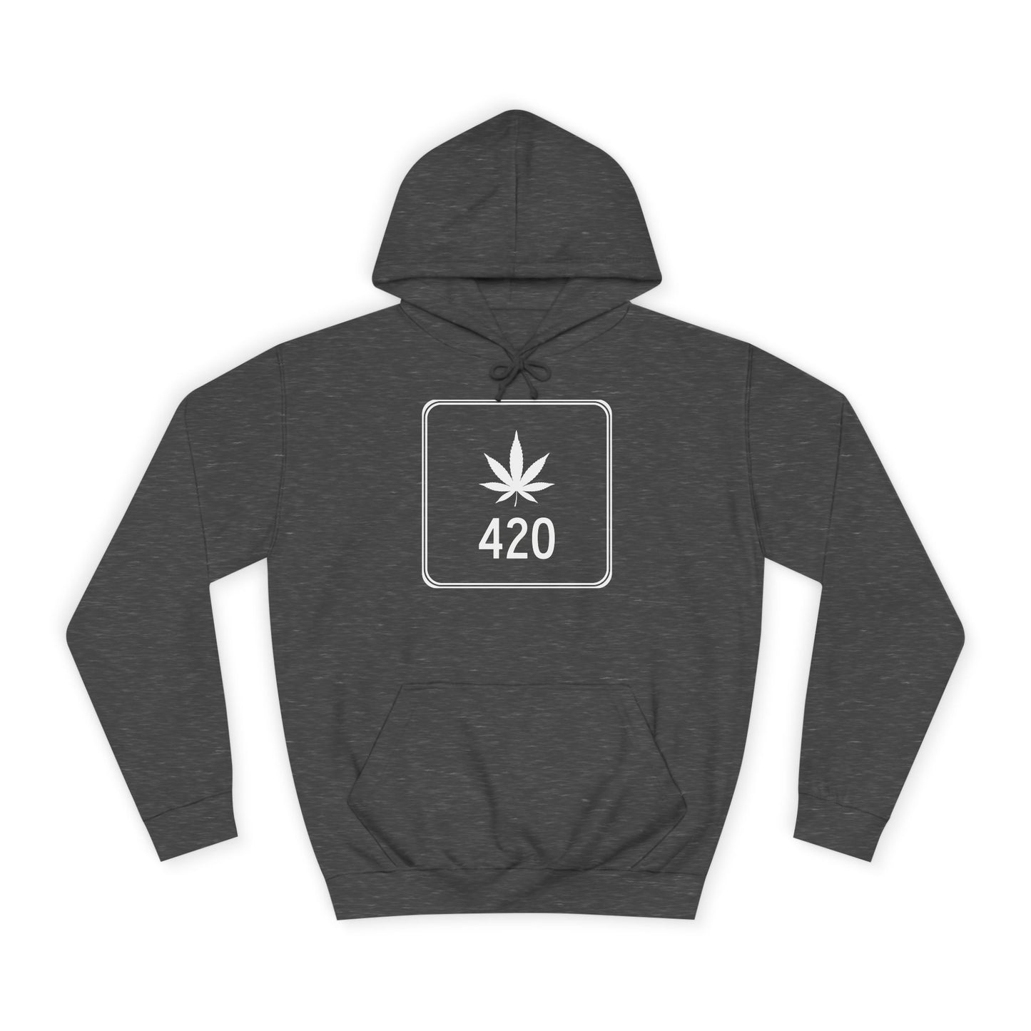 "Hippe Highway" 420 Pot Leaf Sign College Hoodie
