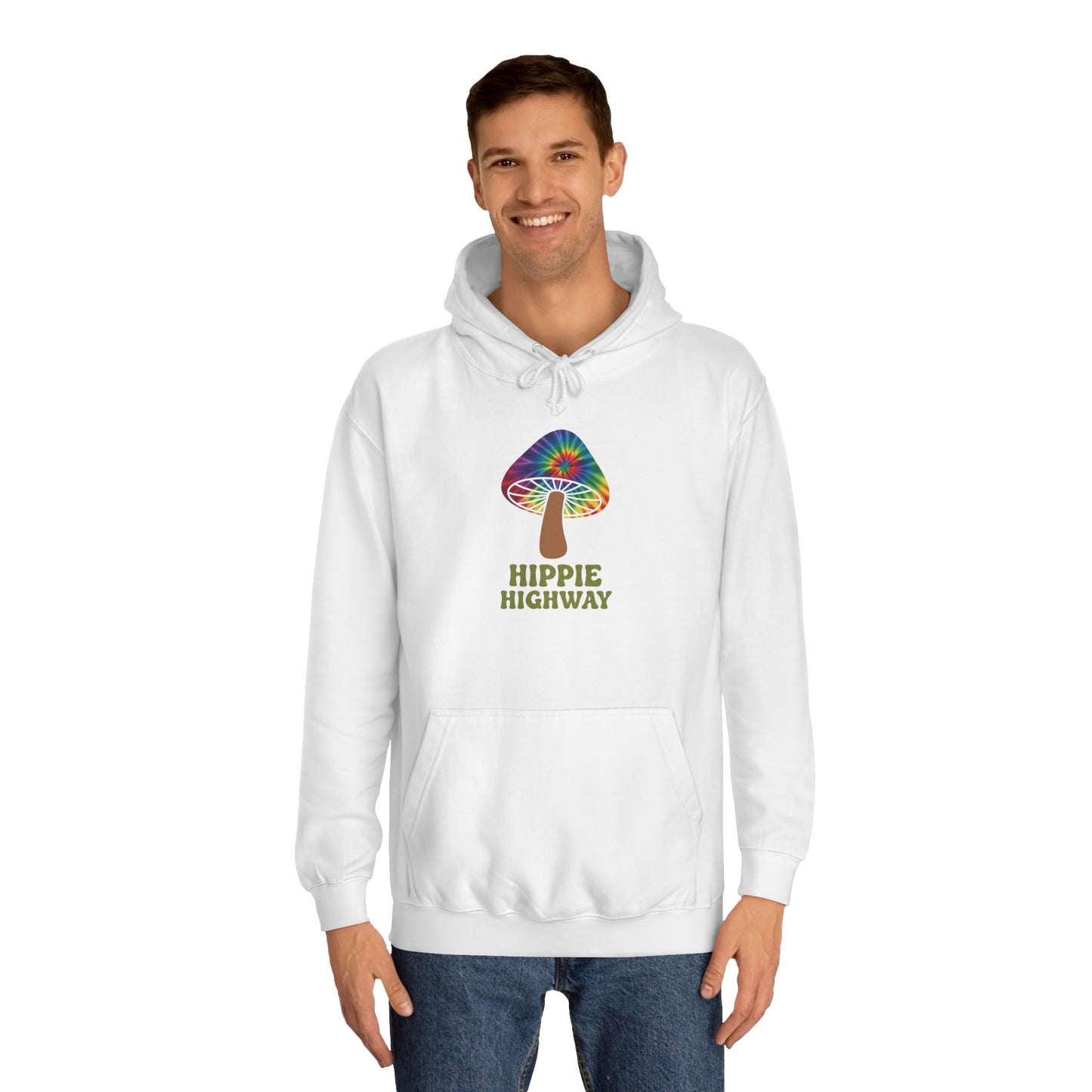 "Hippie Highway" Hippie Mushroom College Hoodie