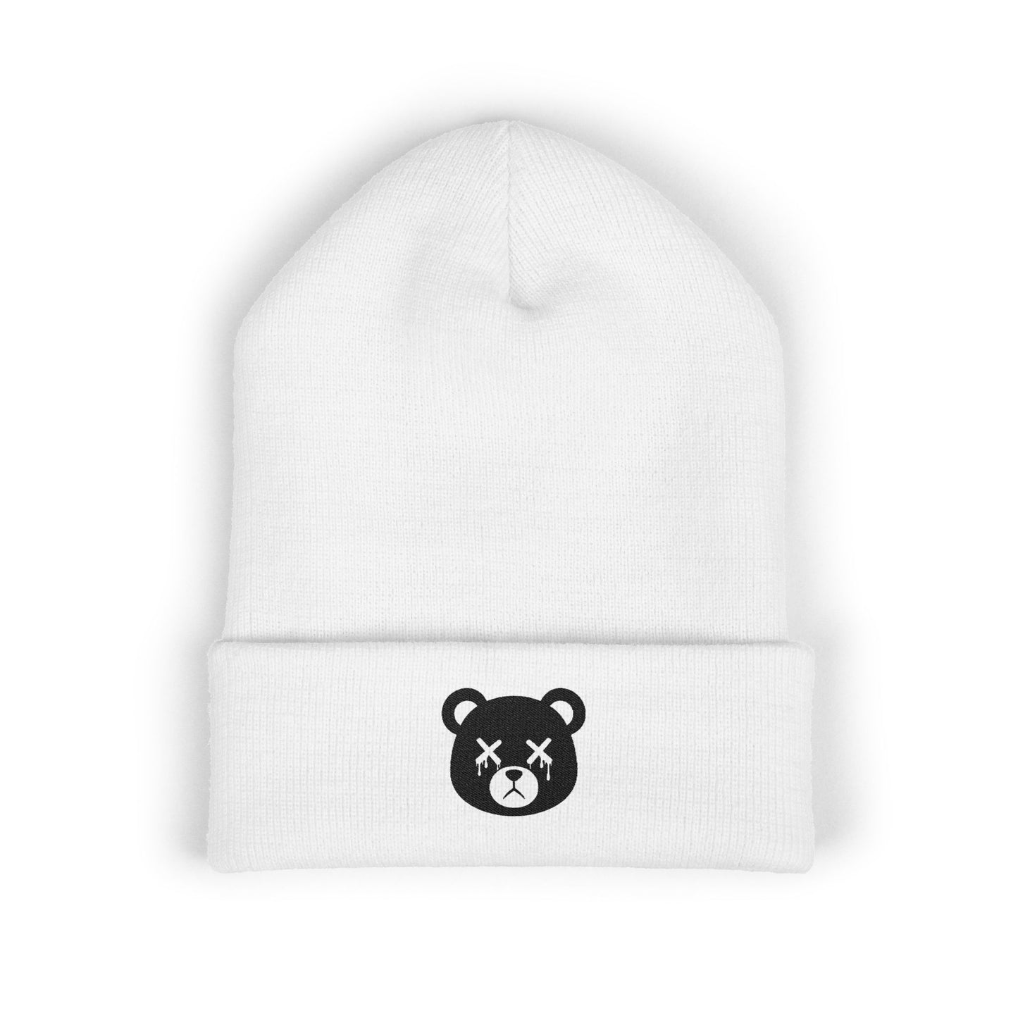 "Wicked Way" Dead Bear Head Black Embroidered Beanie (Multi Color Options)