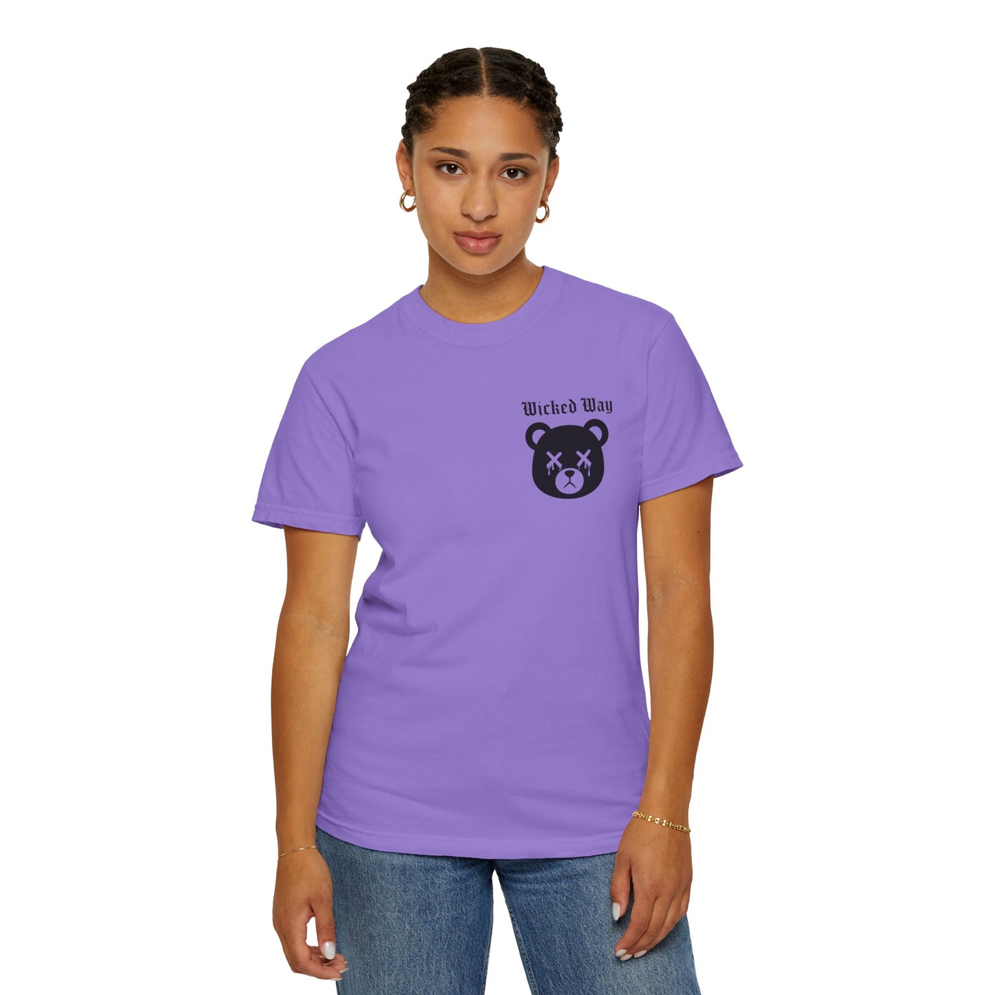 "Wicked Way" Dead Bear Head Pocket Logo Graphic T-Shirt (Multi Color Options)