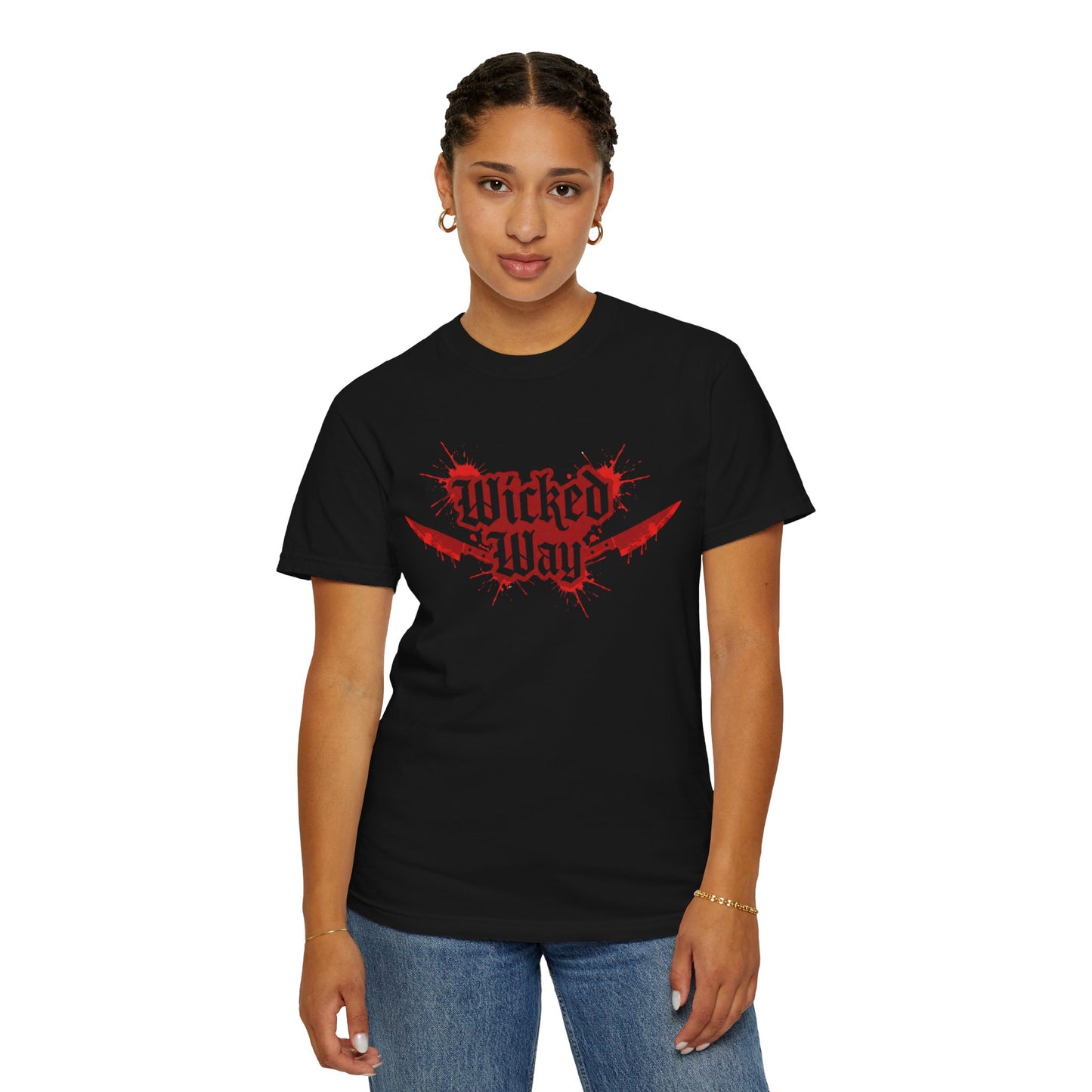 "Wicked Way" Double Kitchen Knives Graphic T-Shirt