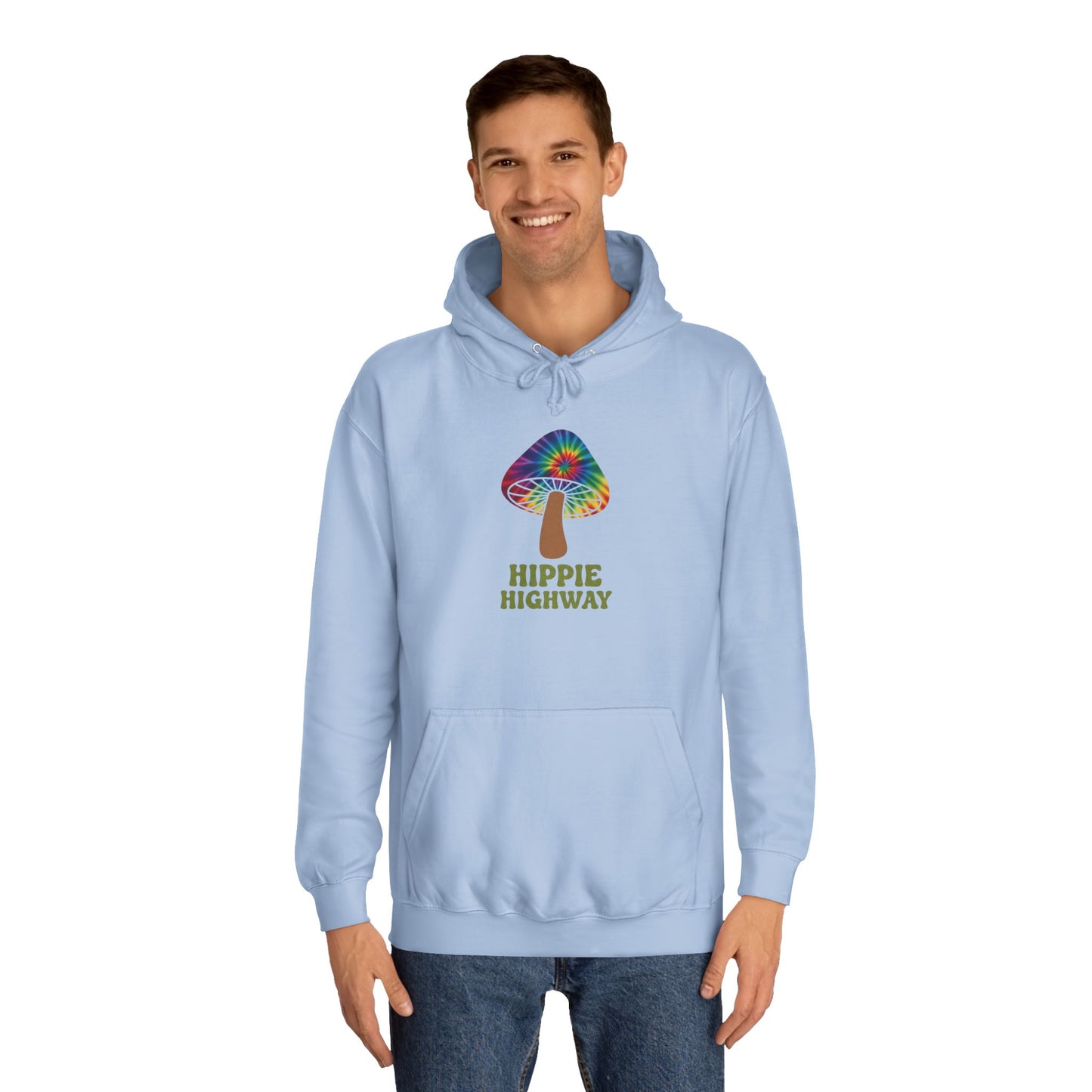 "Hippie Highway" Hippie Mushroom College Hoodie