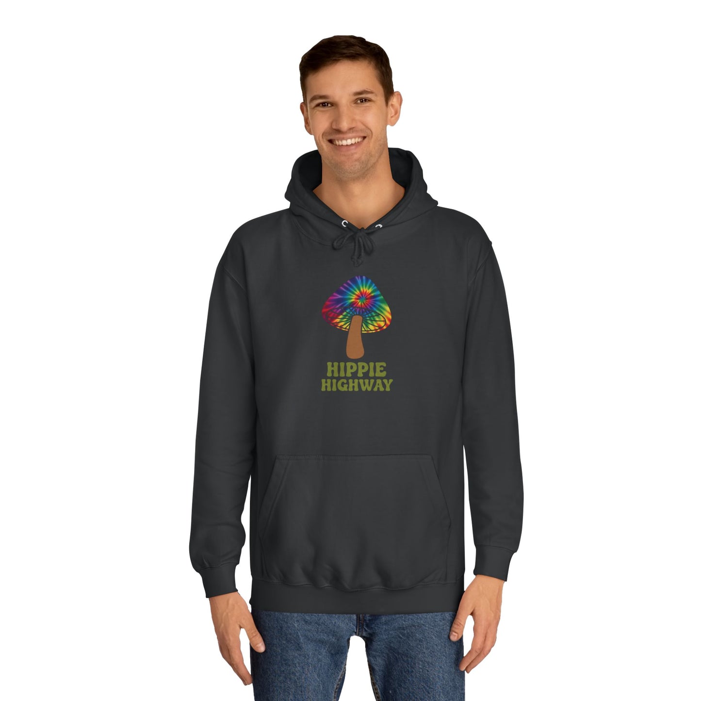 "Hippie Highway" Hippie Mushroom College Hoodie