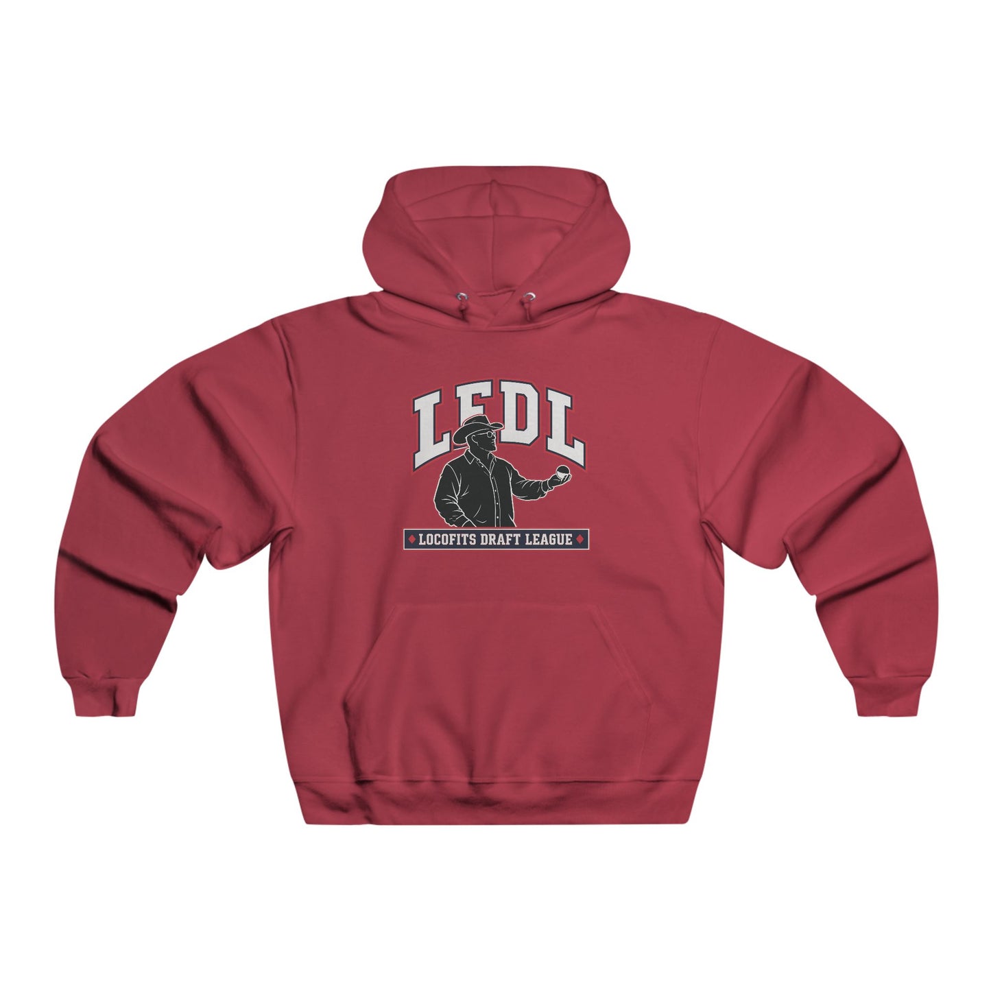 LocoFits Draft League LFDL Portrait Silhouette DAL Men's NUBLEND® Hooded Sweatshirt