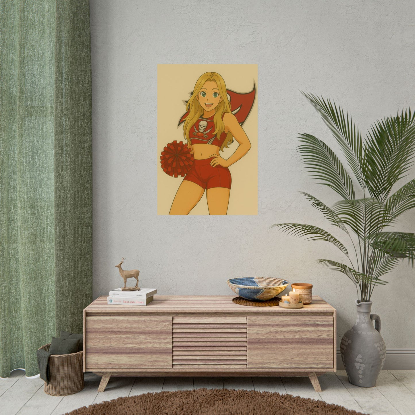 Loco Fits Anime Girls 'Buccaneers Cheerleader 1' Poster