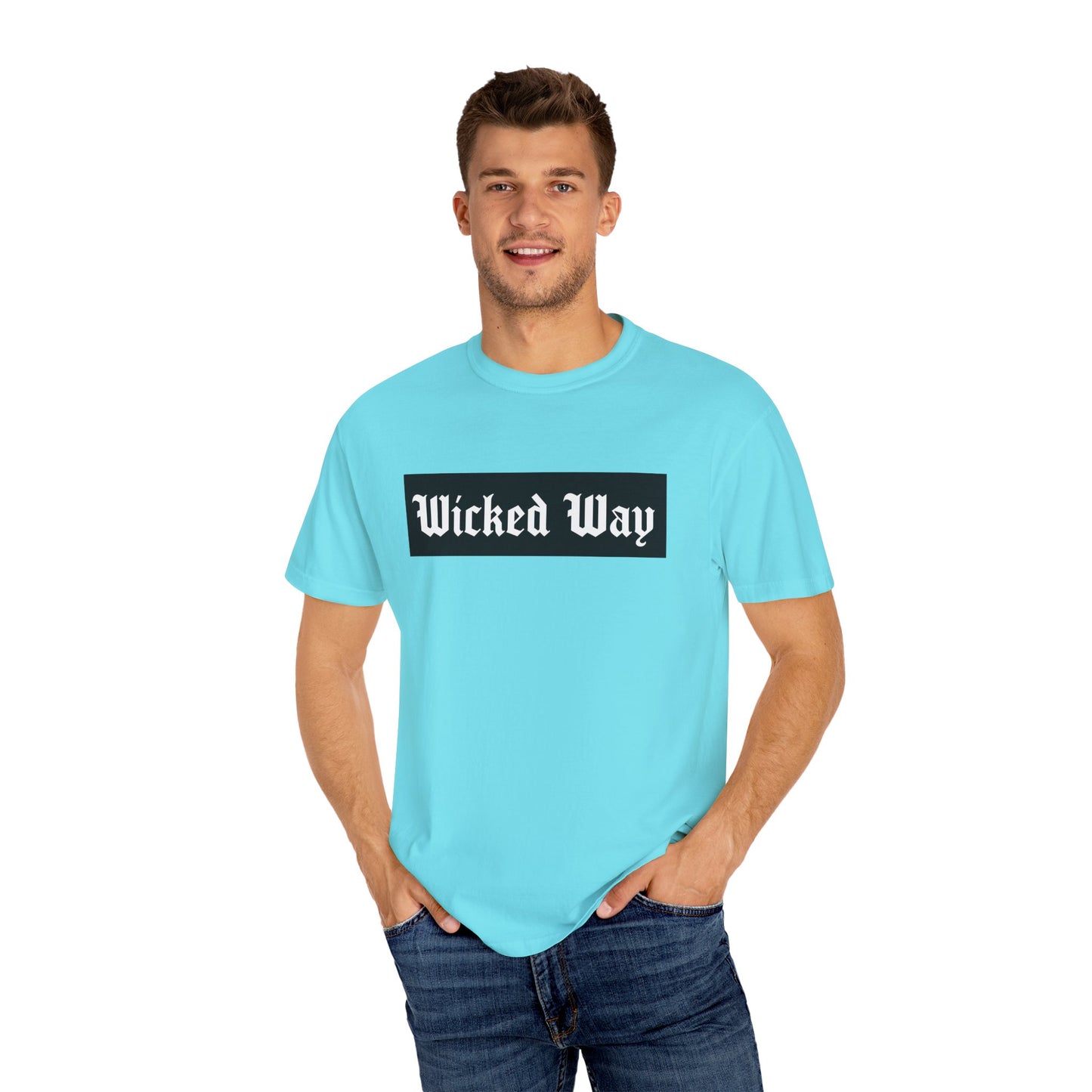 "Wicked Way" Block Gothic Lettering T-shirt