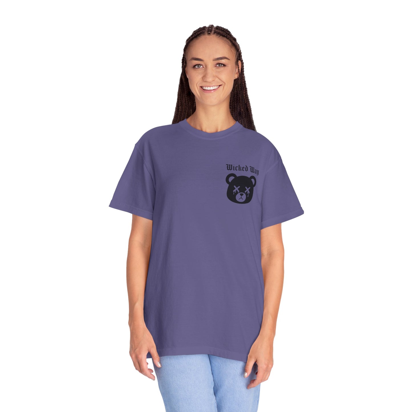 "Wicked Way" Dead Bear Head Pocket Logo Graphic T-Shirt (Multi Color Options)