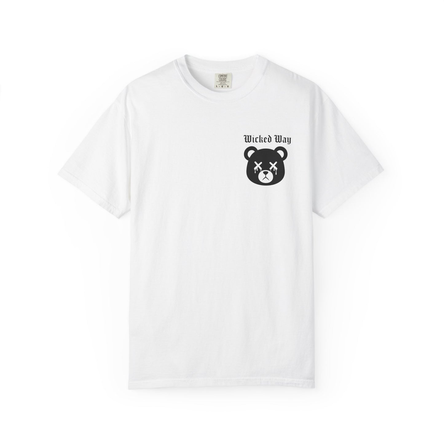 "Wicked Way" Dead Bear Head Pocket Logo Graphic T-Shirt (Multi Color Options)