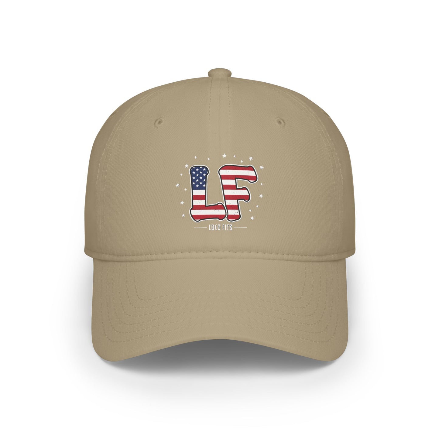 Patriotic 'Liberty and Freedom' Loco Fits Low Profile Baseball Cap - Stylish American Flag Design