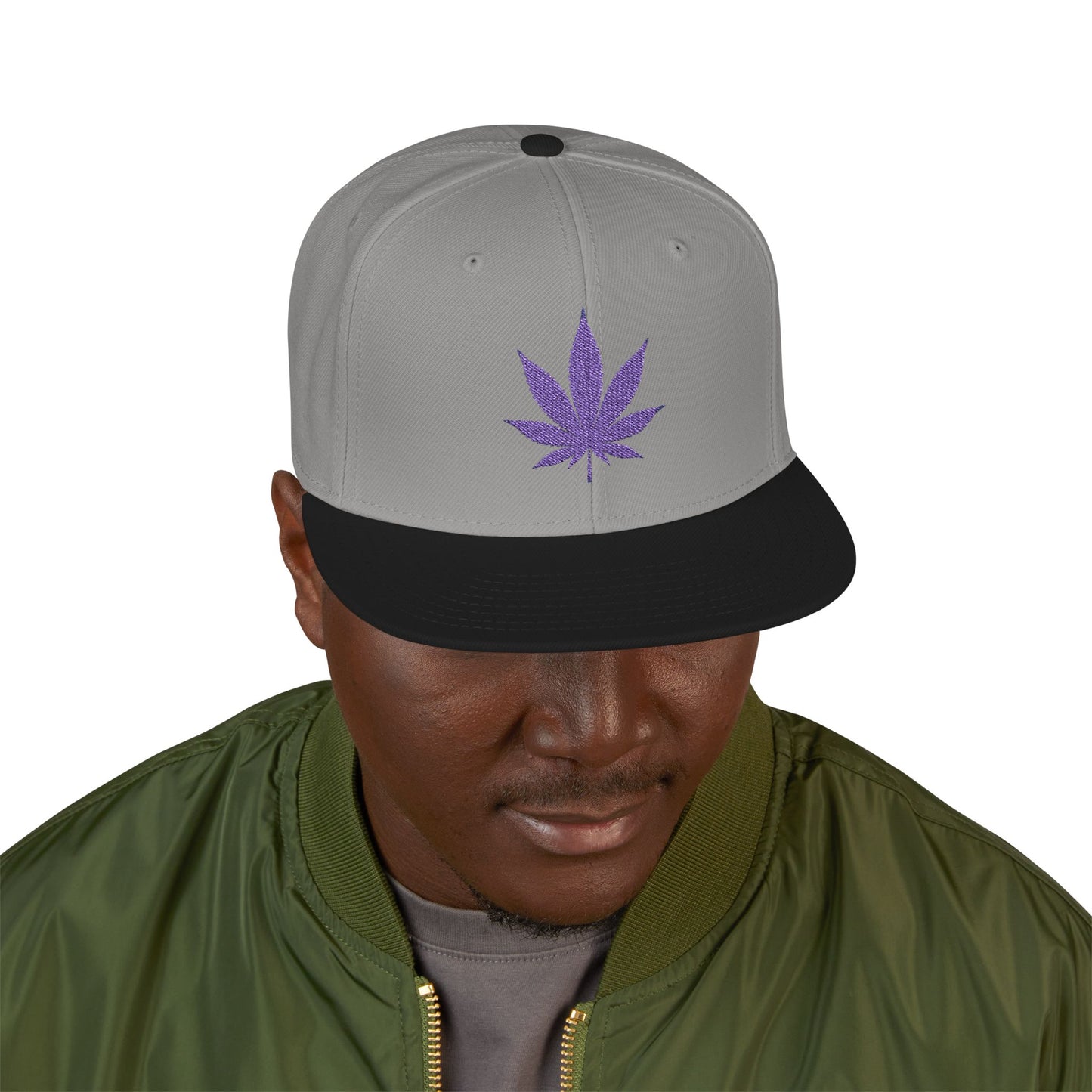 "Hippie Highway" 420 Purple Pot Leaf Snapback Hat