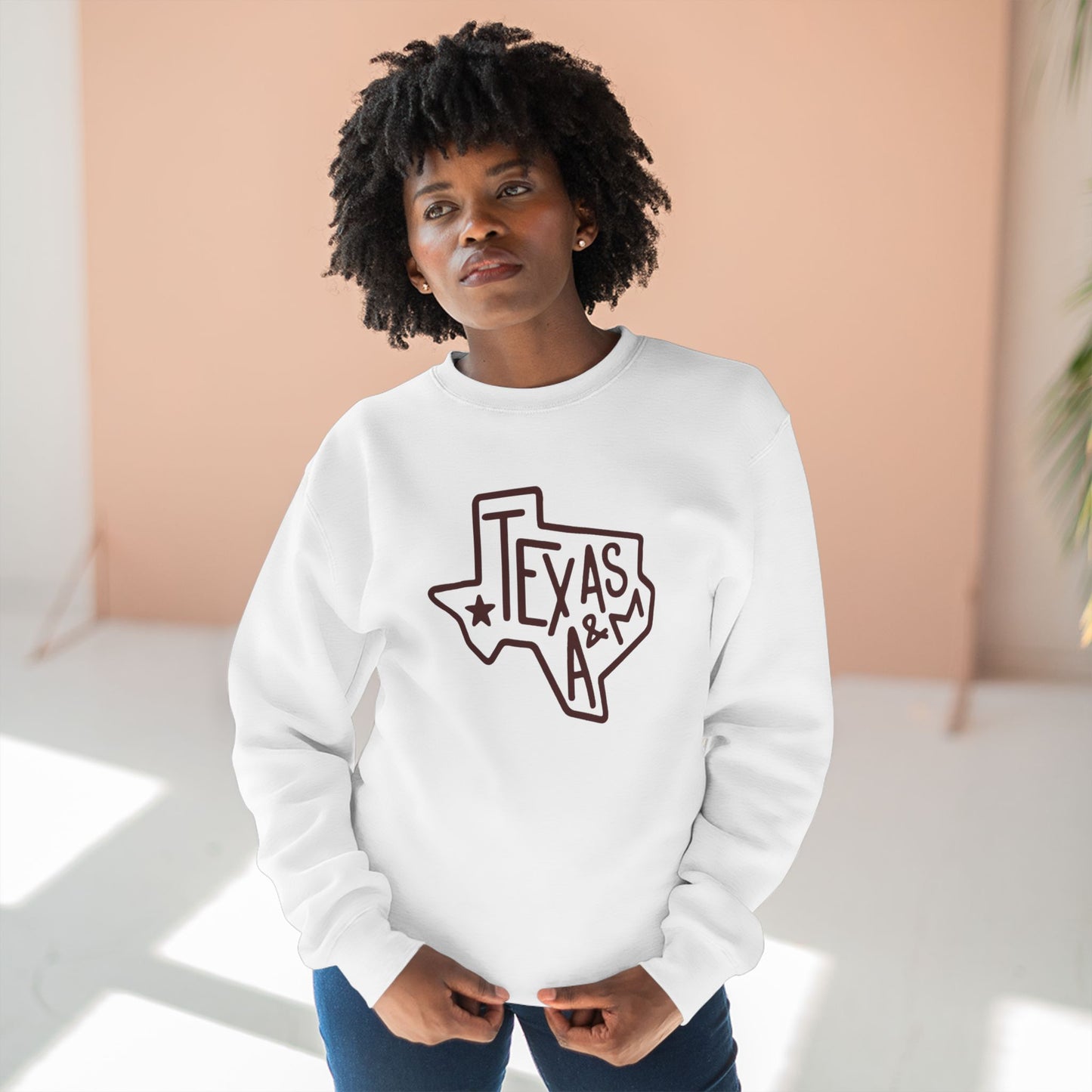 'Texas A&M State of Texas' Cotton Crewneck Sweatshirt