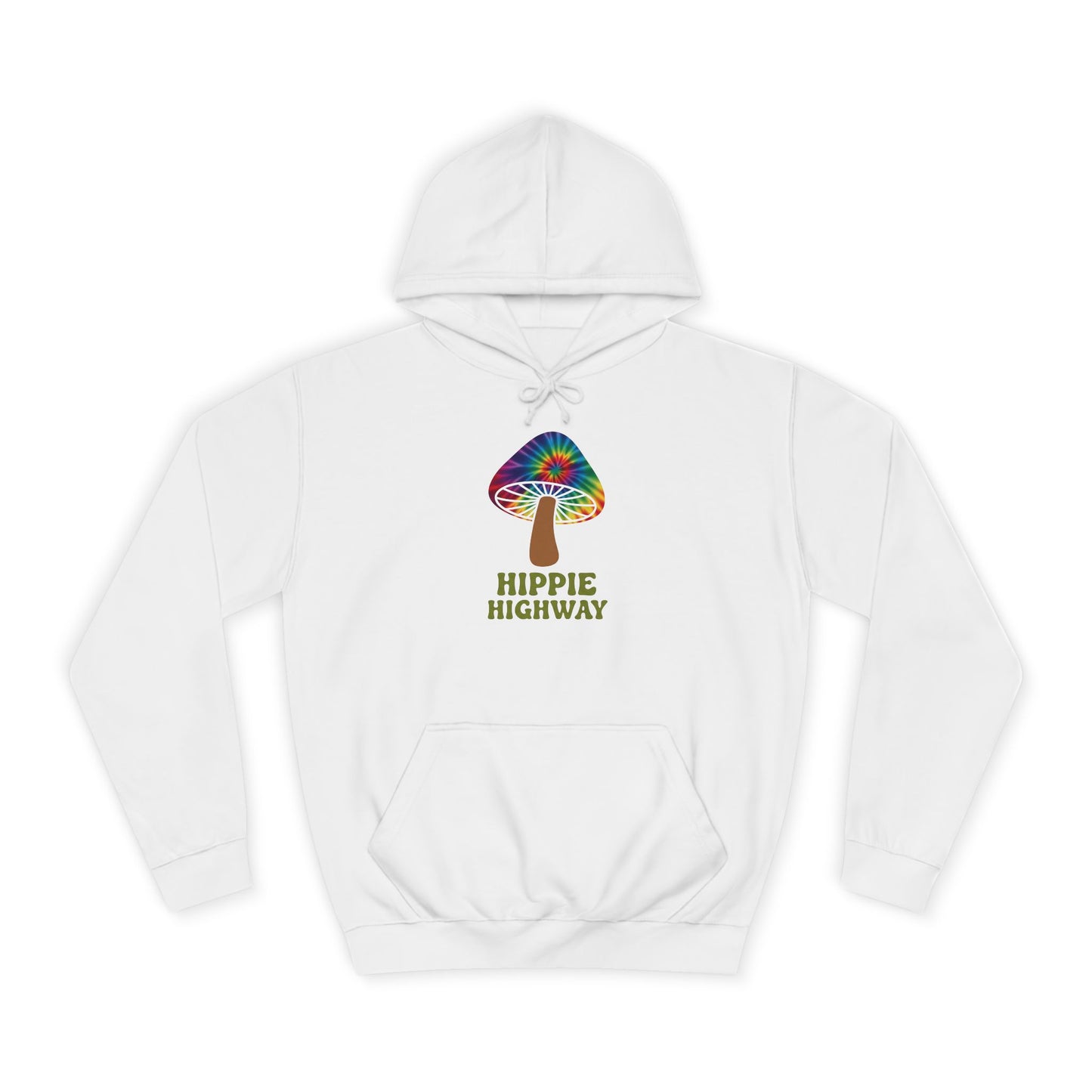"Hippie Highway" Hippie Mushroom College Hoodie