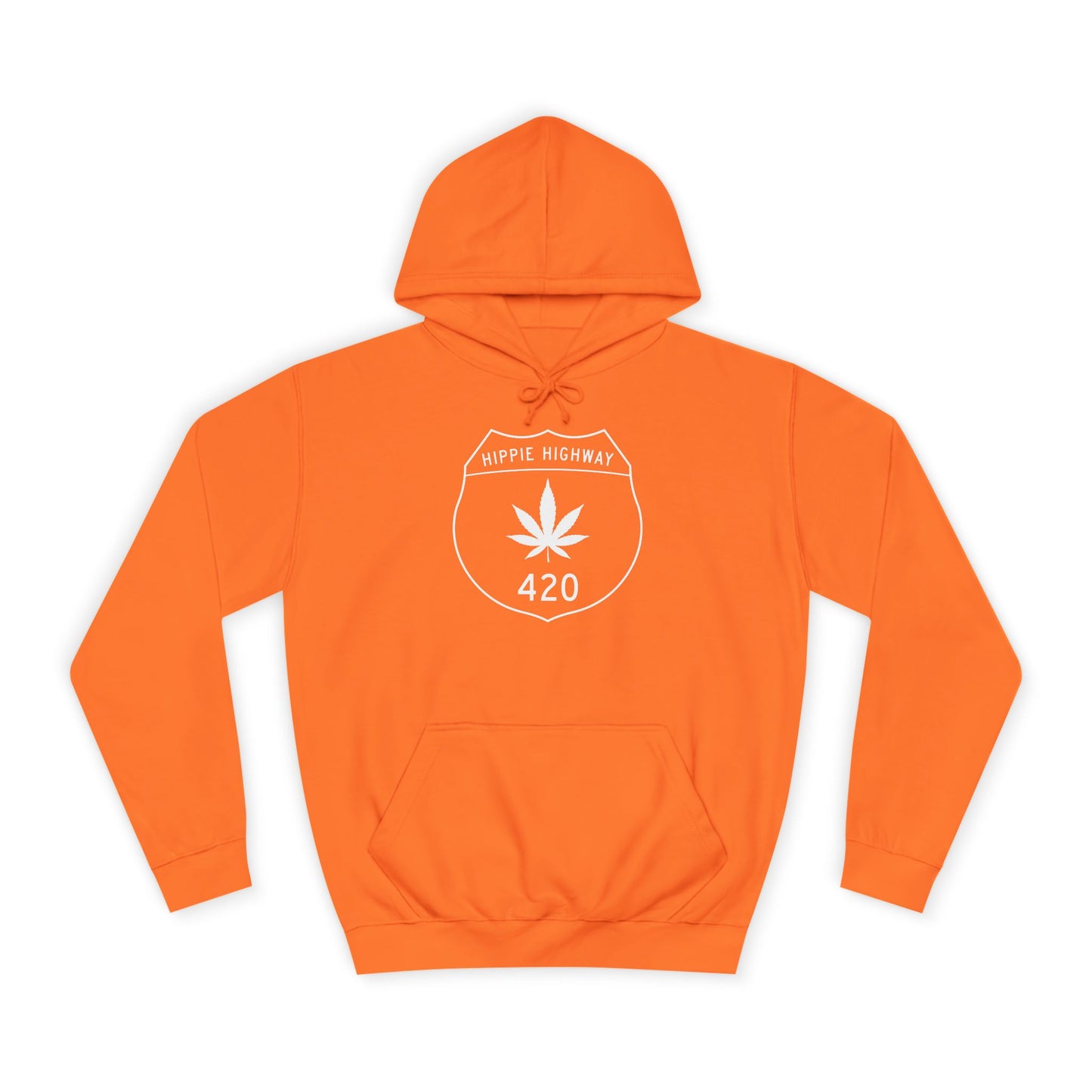 "Hippie Highway" 420 Road Sign College Hoodie