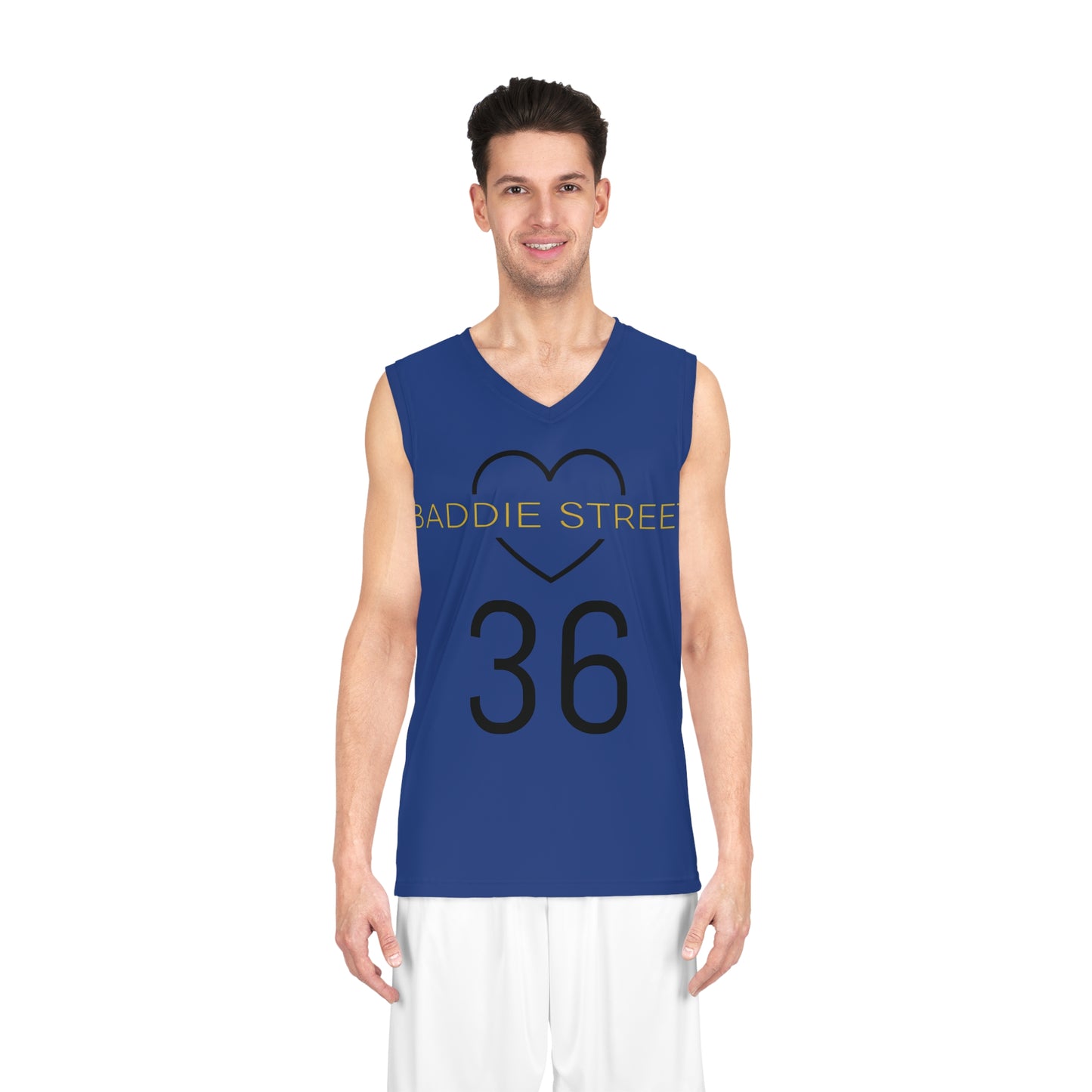 Blue "Baddie Street" #36 Classy Heart Alt. Basketball Jersey