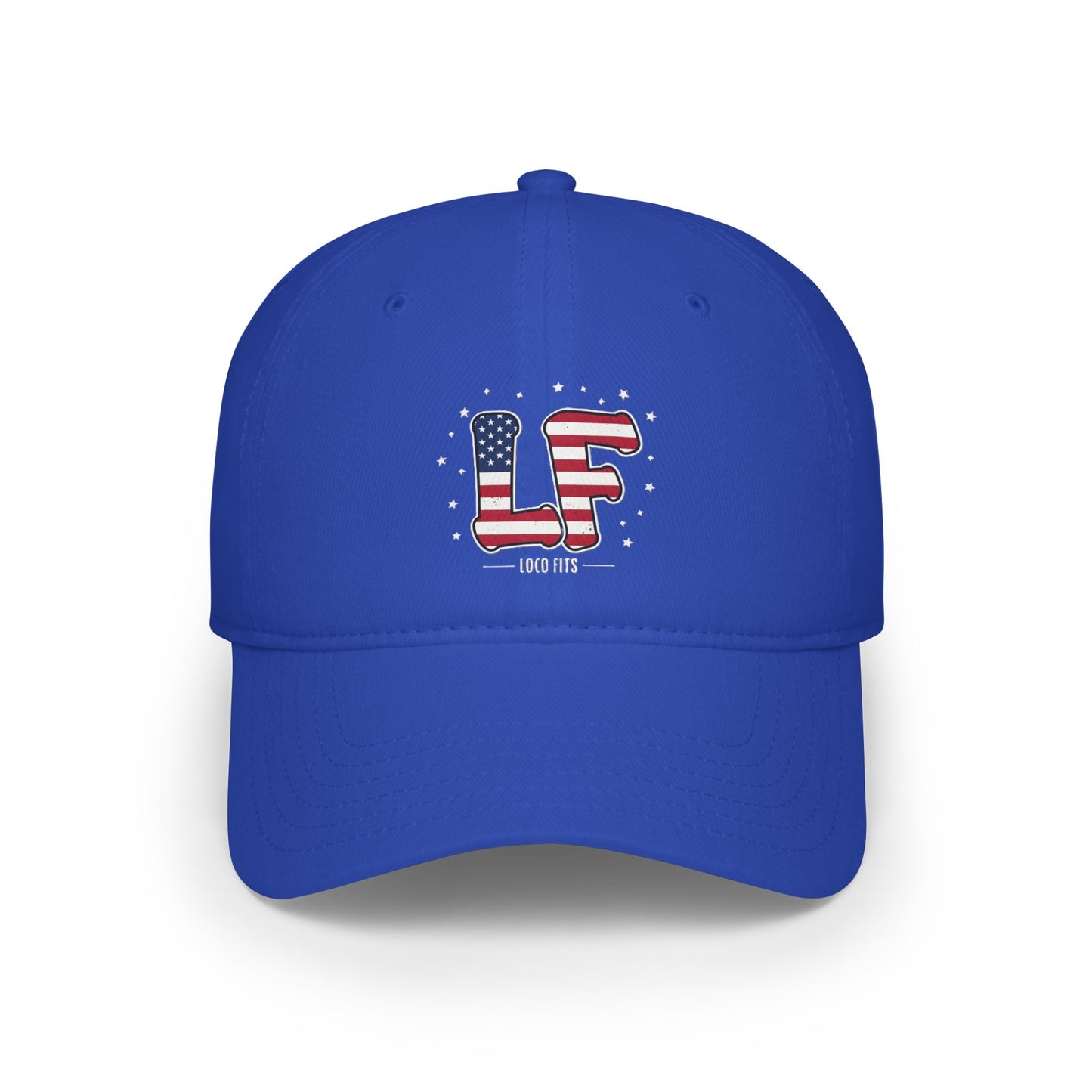 Patriotic 'Liberty and Freedom' Loco Fits Low Profile Baseball Cap - Stylish American Flag Design