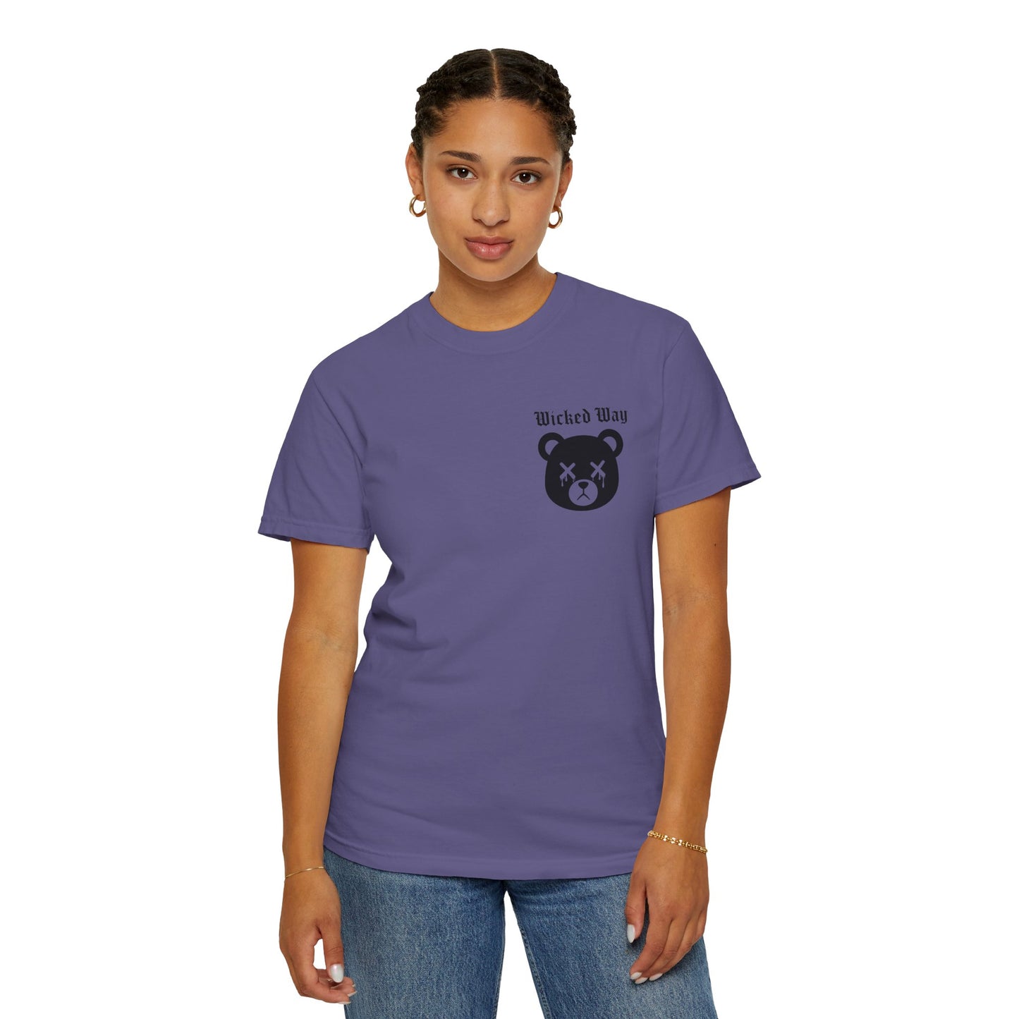 "Wicked Way" Dead Bear Head Pocket Logo Graphic T-Shirt (Multi Color Options)